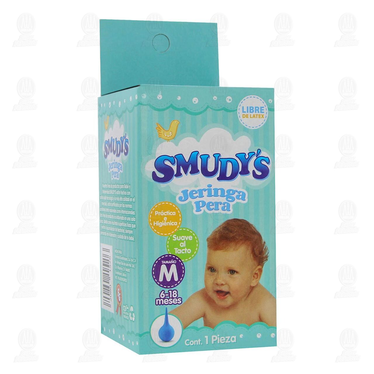 Jeringa Pera Smudy's para Bebés de 6-18 Meses Tamaño Mediano, 1 pz.