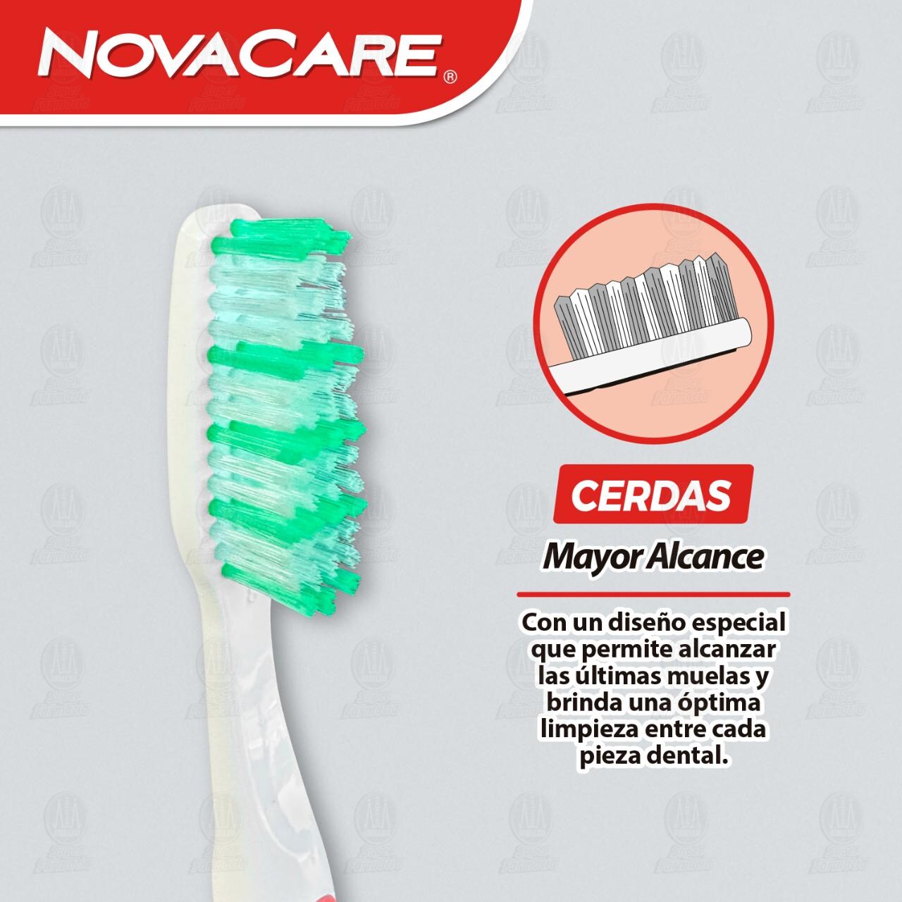 Cepillo Dental NovaCare Classic Duro Varios Colores, 1 pz. image number 2