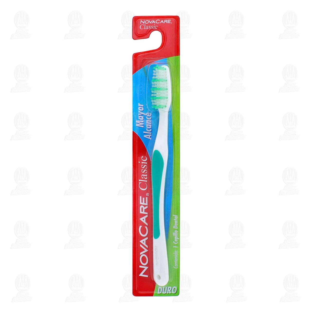 Imagen para Cepillo dental NovaCare Classic duro, con cerdas de mayor alcance y mango ergonómico. Contiene 1 pieza.