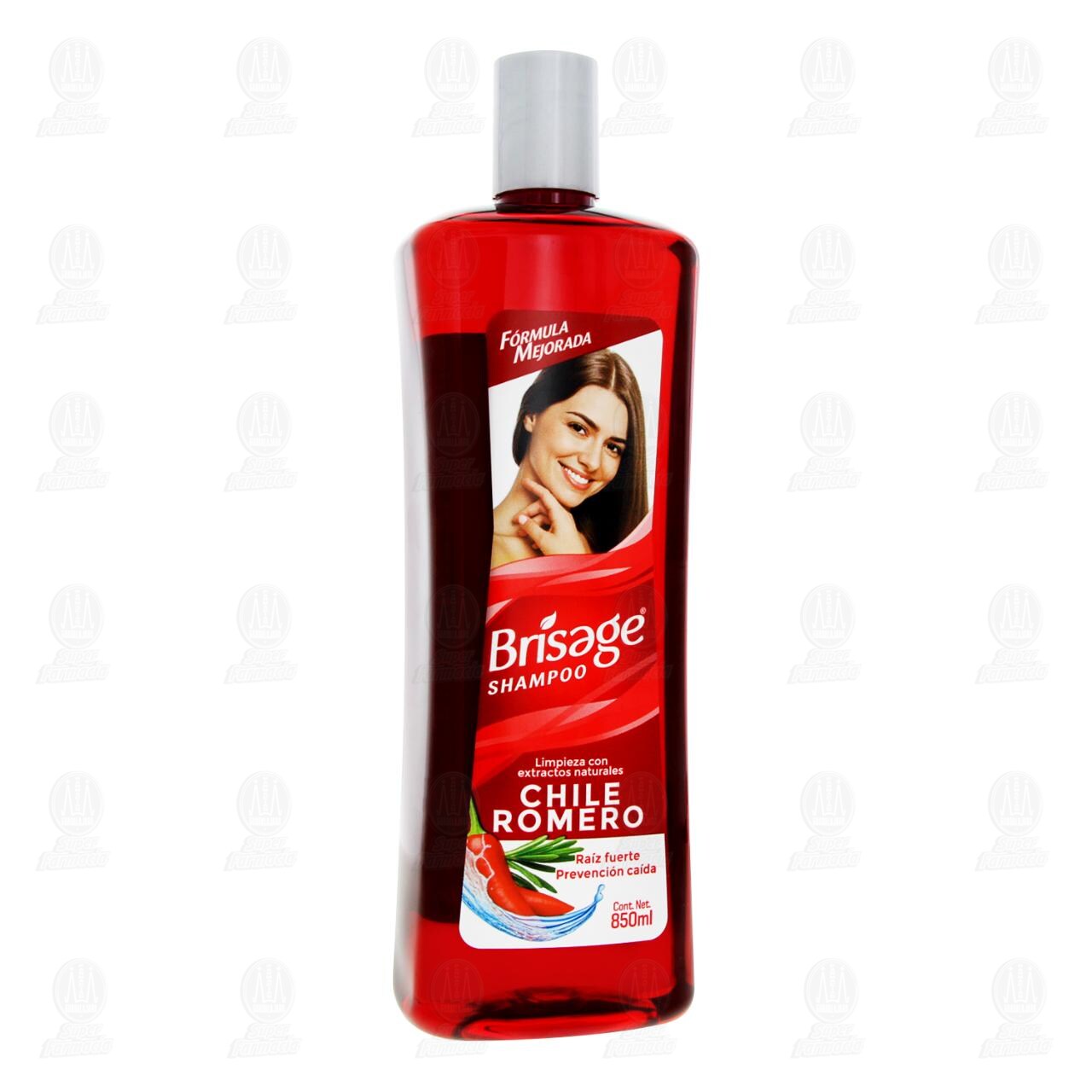 Shampoo Brisage Chile Romero Ra&iacute;z Fuerte Prevenci&oacute;n Ca&iacute;da, 850 ml.