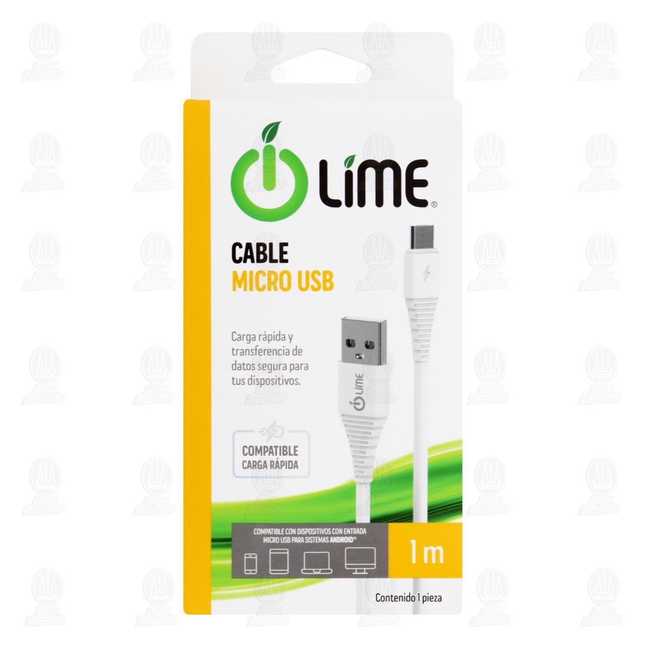 Cable Lime Micro USB-A a Micro USB, 1 pza.