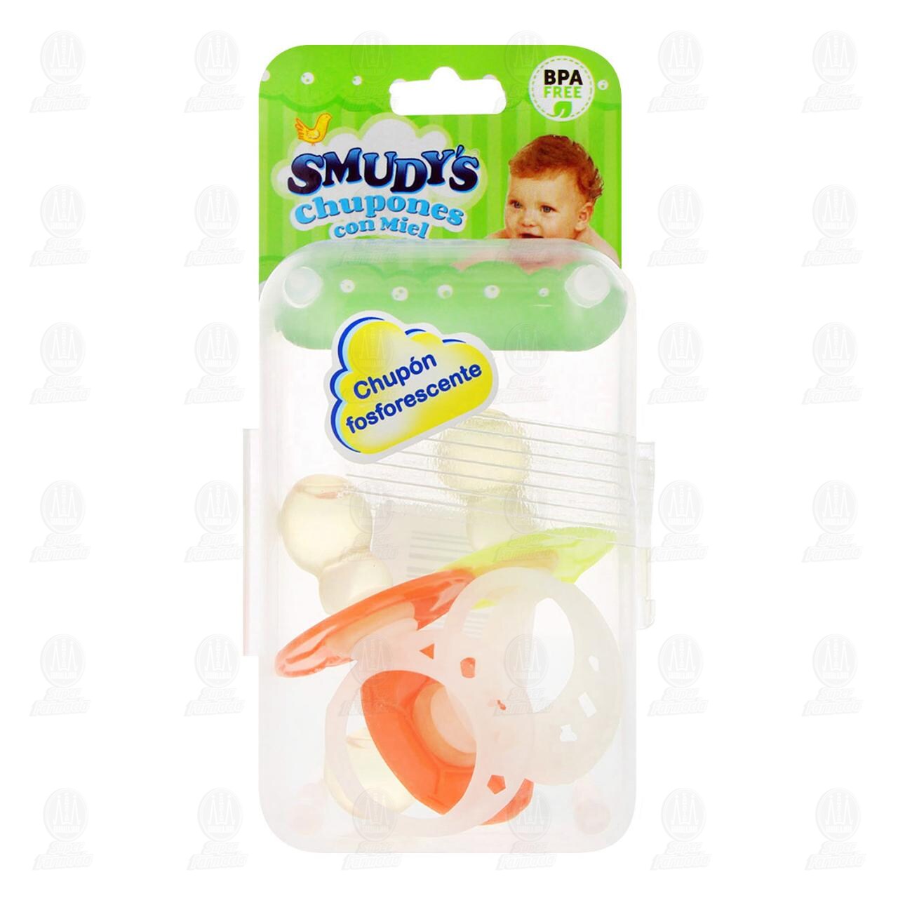 Chupones para Beb&eacute; Smudy's Fosforescentes con Miel, 3 pzas. image number 1
