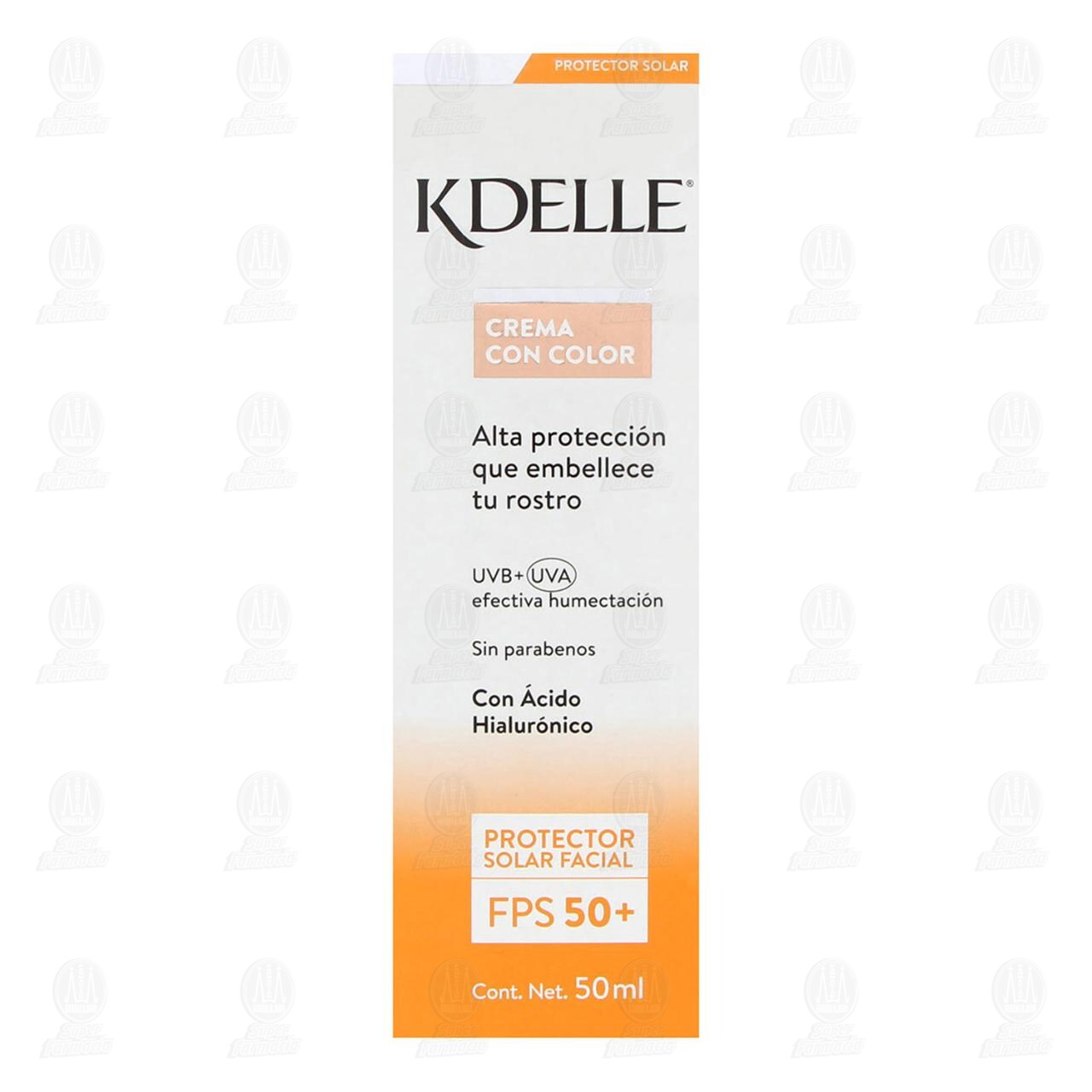 Protector Solar Facial Kdelle en Crema con Color FPS 50, 50 ml. image number 1