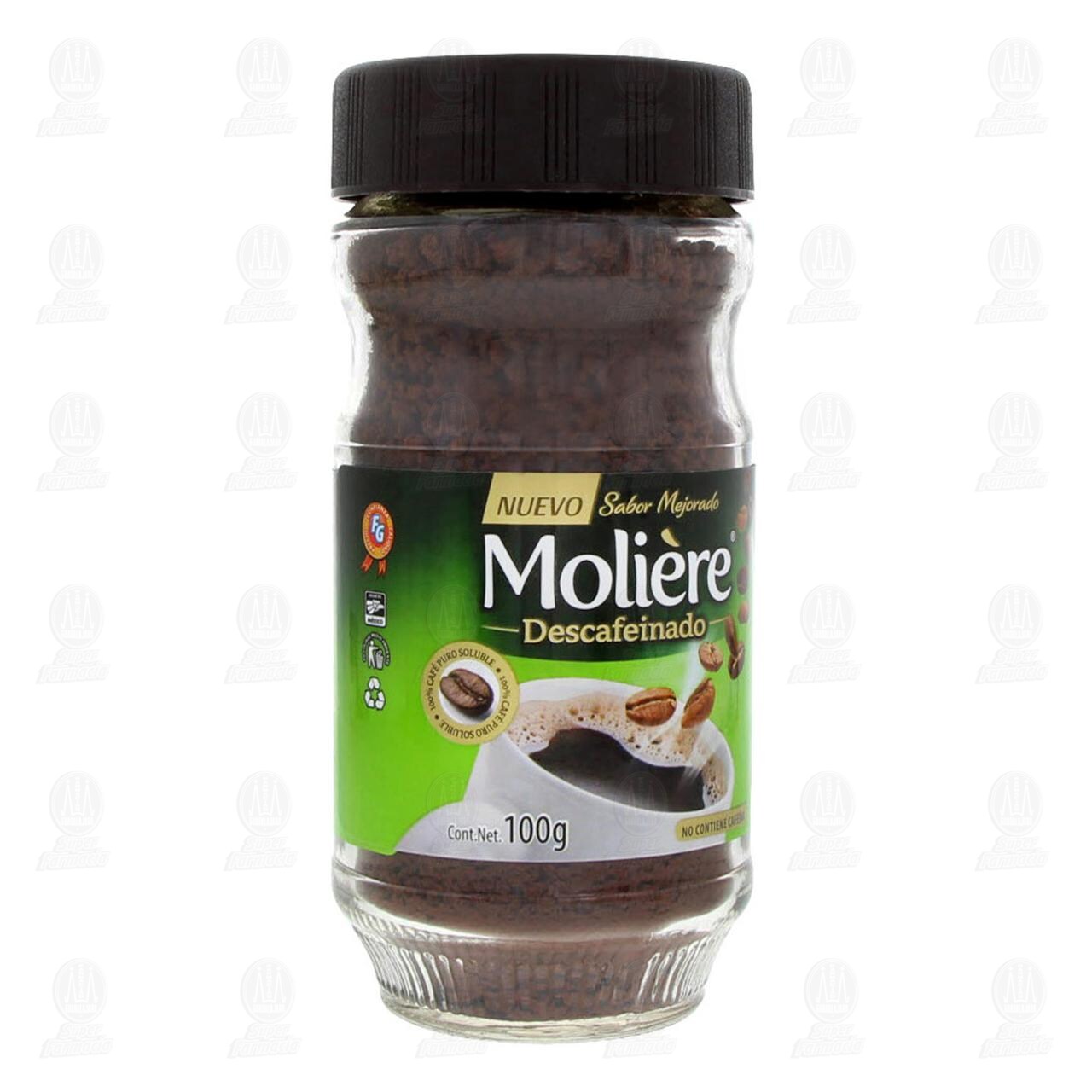 Café Soluble Molière Descafeinado 100% Puro, 100 gr. image number 0