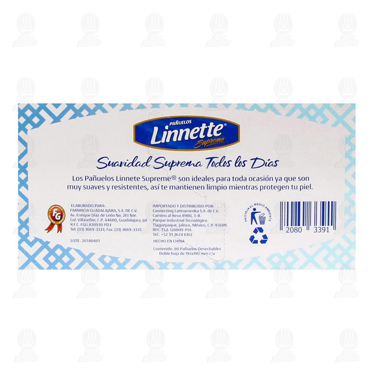 Pañuelos Desechables Linnette Supreme, 80 pzas. image number 2