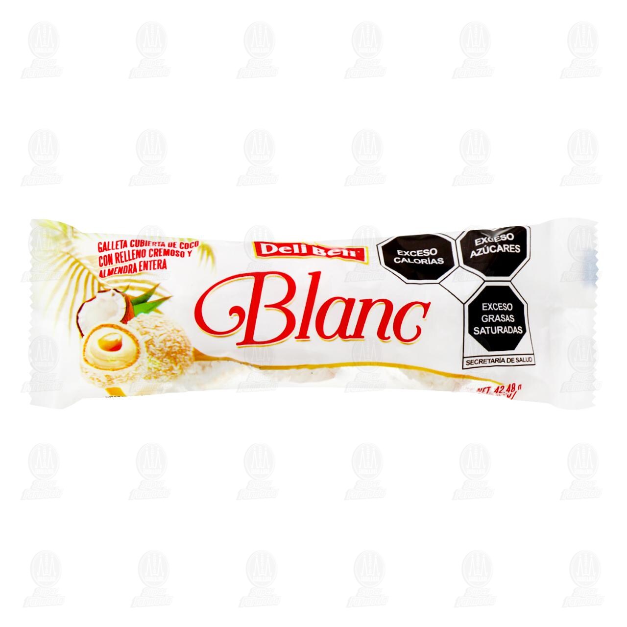 Galleta Cubierta de Coco Deli Bell y Almendra Entera, 42.48 gr.