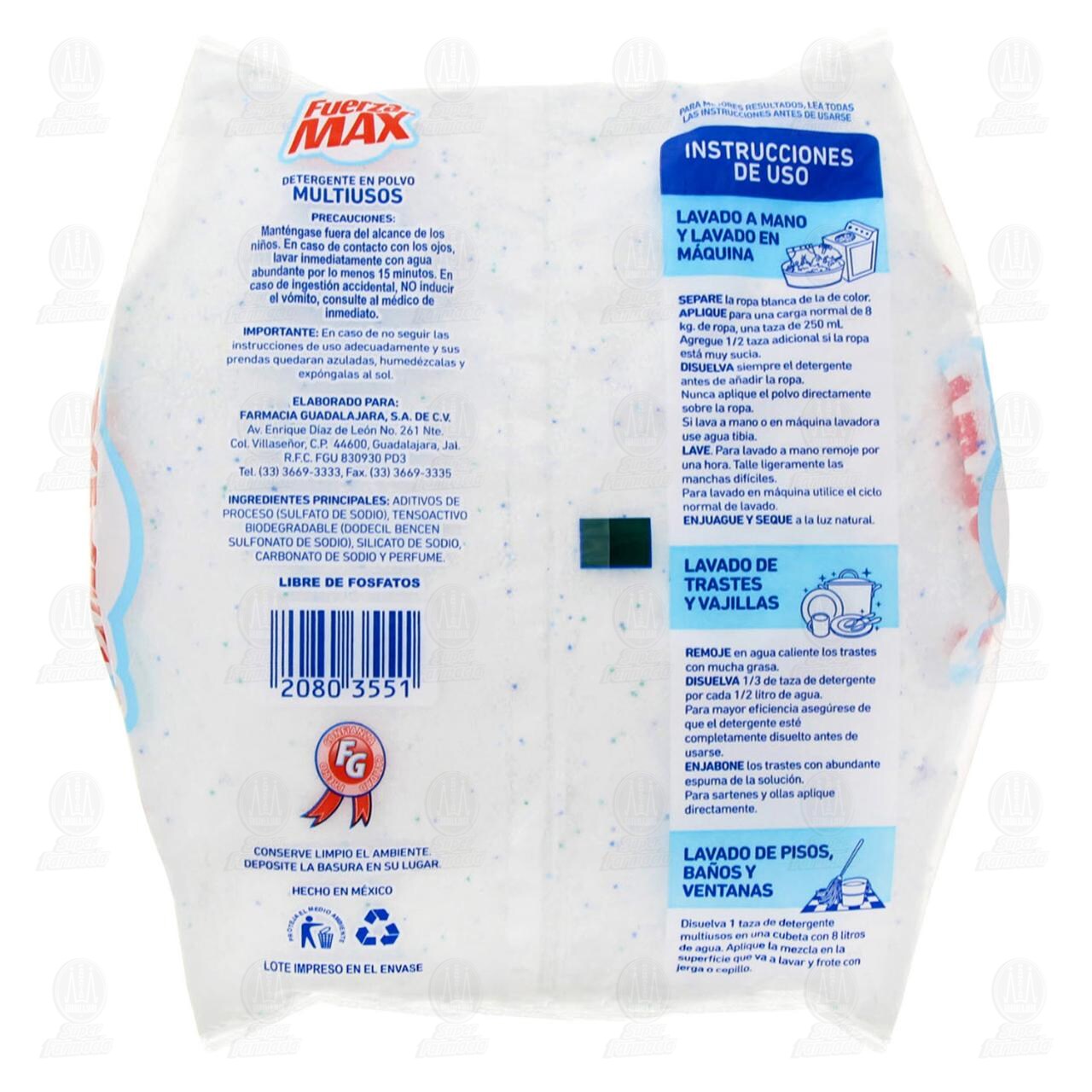 Detergente en Polvo Fuerza Max Multiusos, 1.5 kg. image number 1