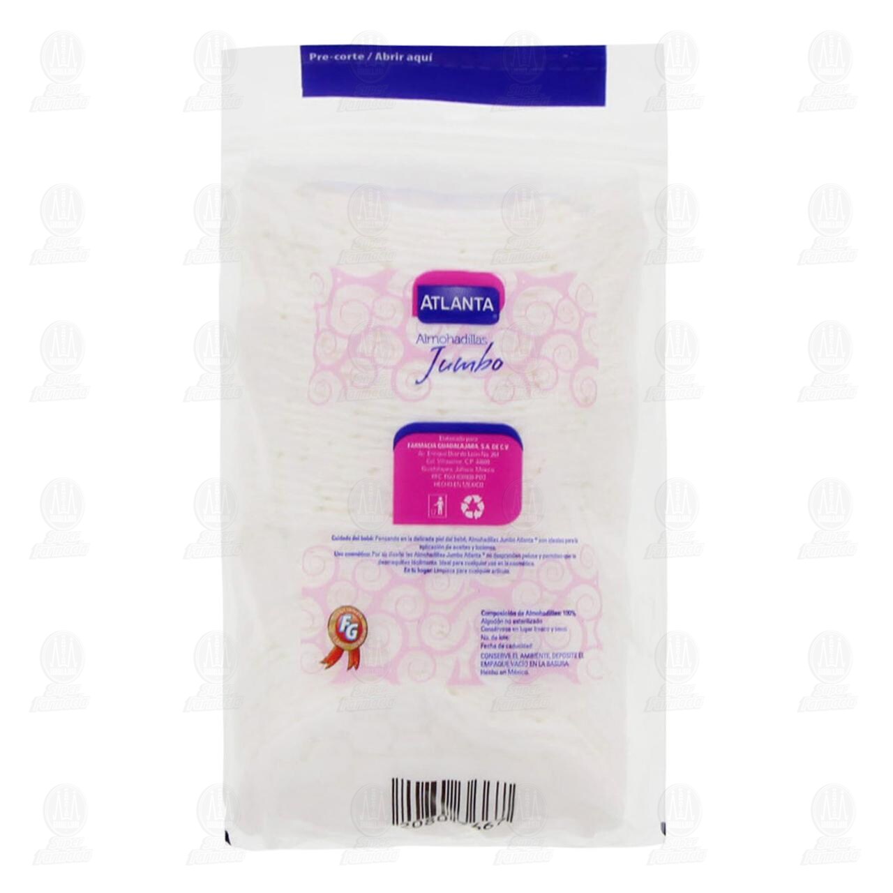 Almohadillas Atlanta Jumbo 100% Algod&oacute;n, 50 pzas. image number 1