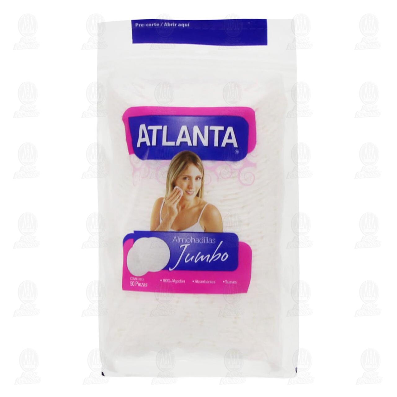 Almohadillas Atlanta Jumbo 100% Algod&oacute;n, 50 pzas. image number 0