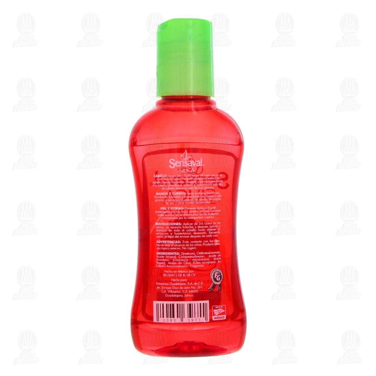 Silica Sensaval Antifrizz Brillo Extremo Frutos Rojos, 120 ml. image number 2