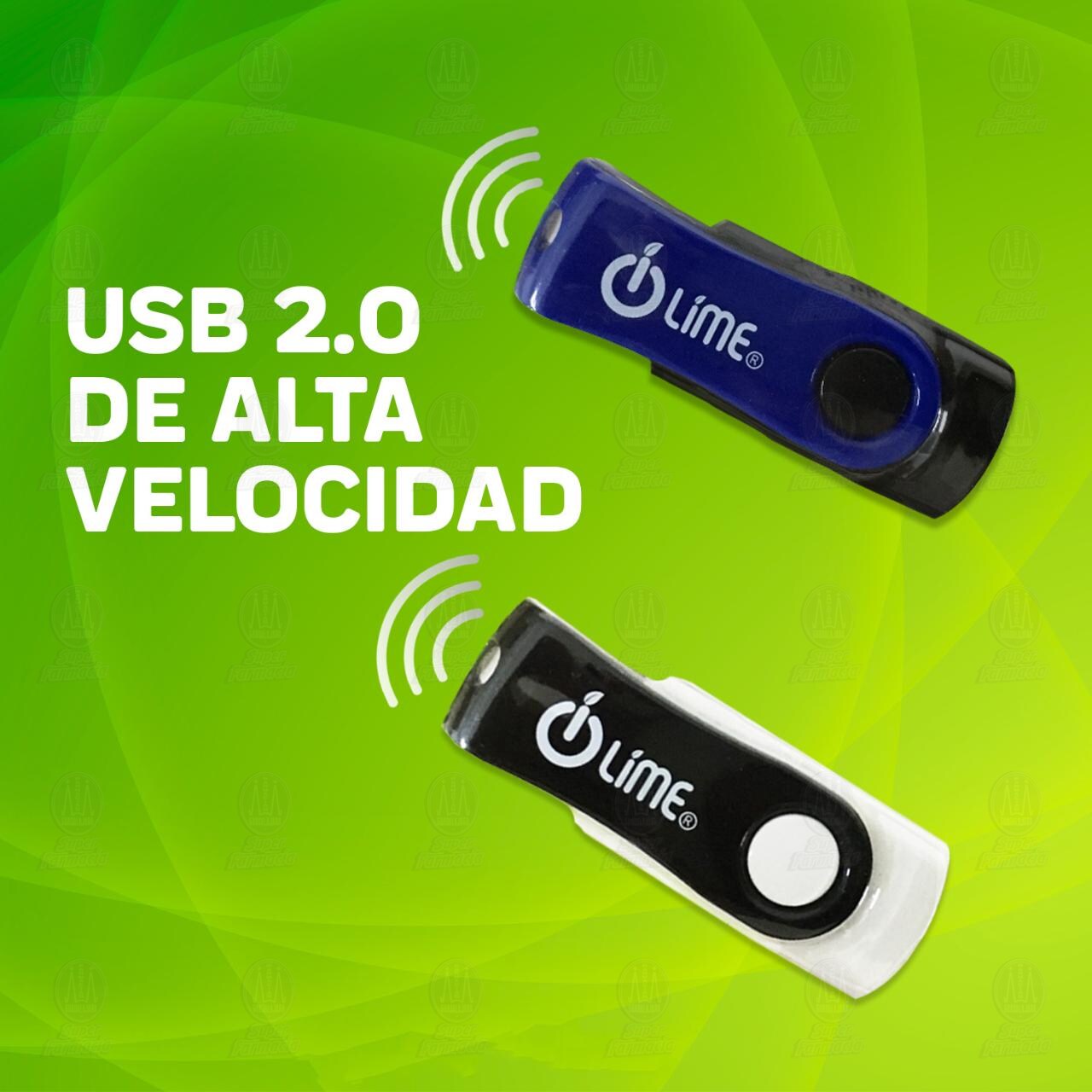 USB Flash Drive Lime 16 GB Versi&oacute;n 2.0, 1 pz. image number 3