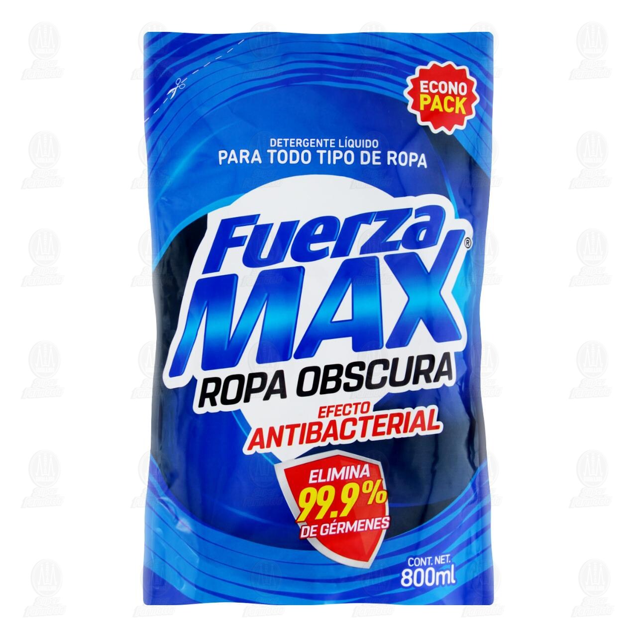 Detergente Líquido Fuerza Max Ropa Oscura Efecto Antibacterial, 800 ml. image number 0