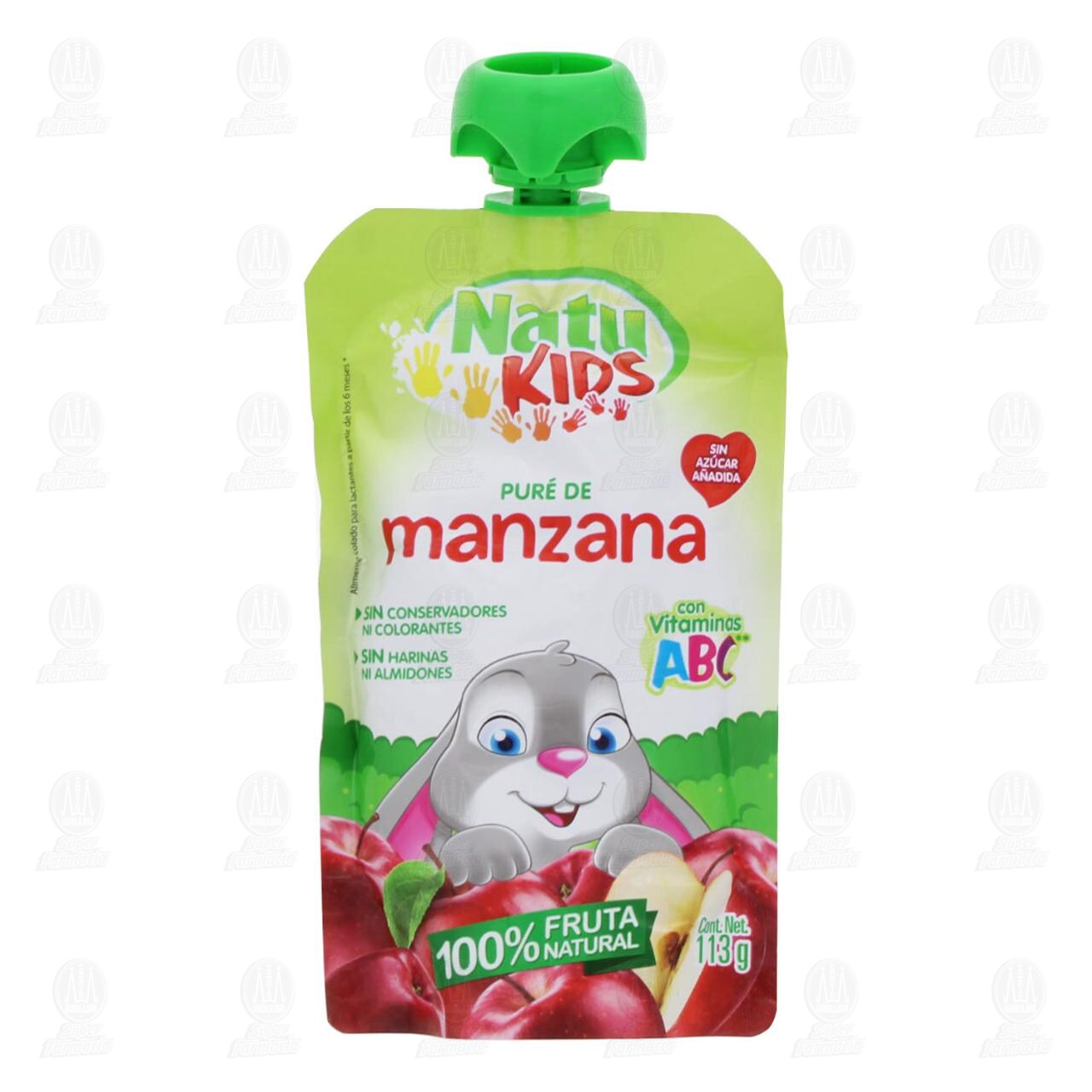 Puré Natu Kids de Manzana, a Partir de los 6 Meses, 113 gr.