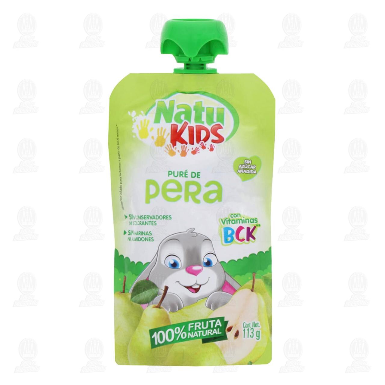 Puré Natu Kids de Pera, a Partir de los 6 Meses, 113 gr.