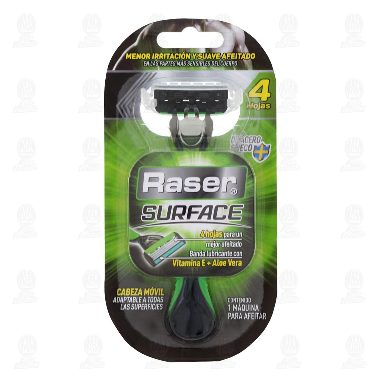 M&aacute;quina para Afeitar Raser Surface con Vitamina E y Aloe Vera, 1 pz. image number 0