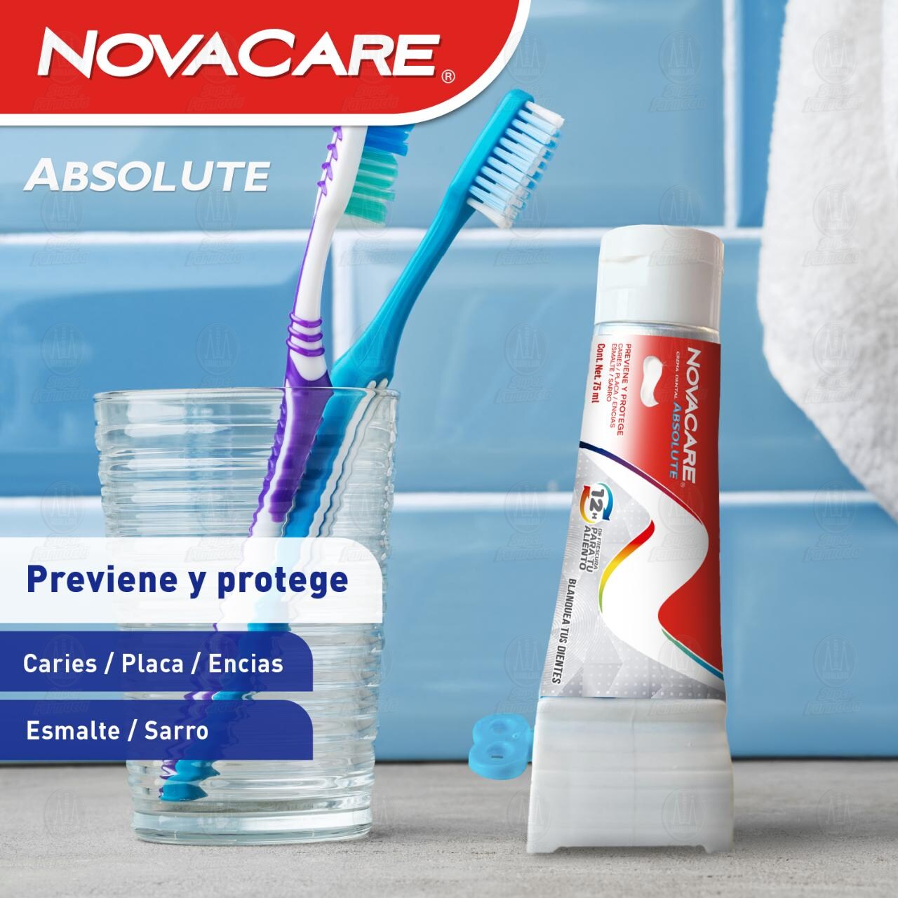Crema Dental Novacare Absolute, 75 ml. image number 3