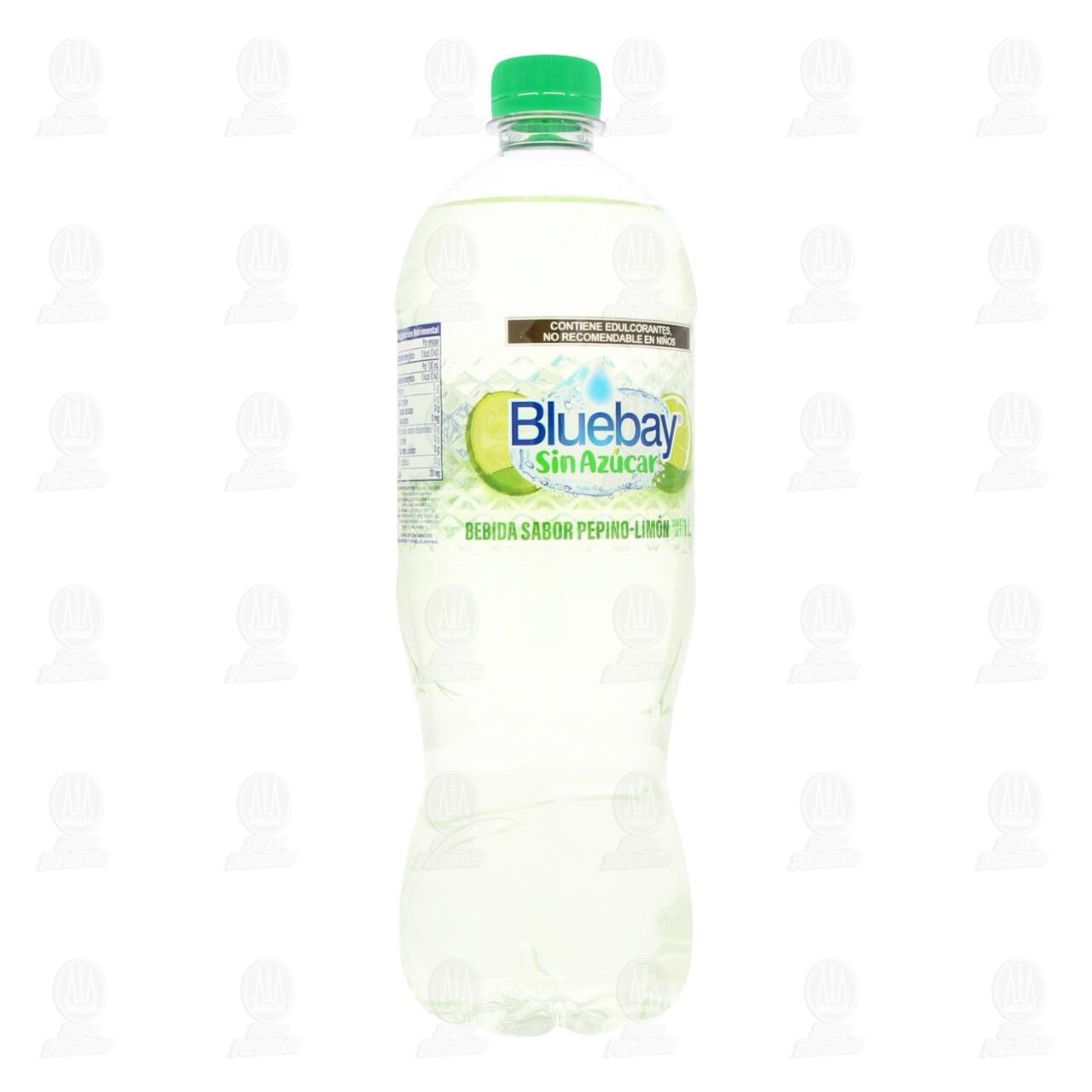Bebida Bluebay Sabor Pepino-Limón, 1 l.