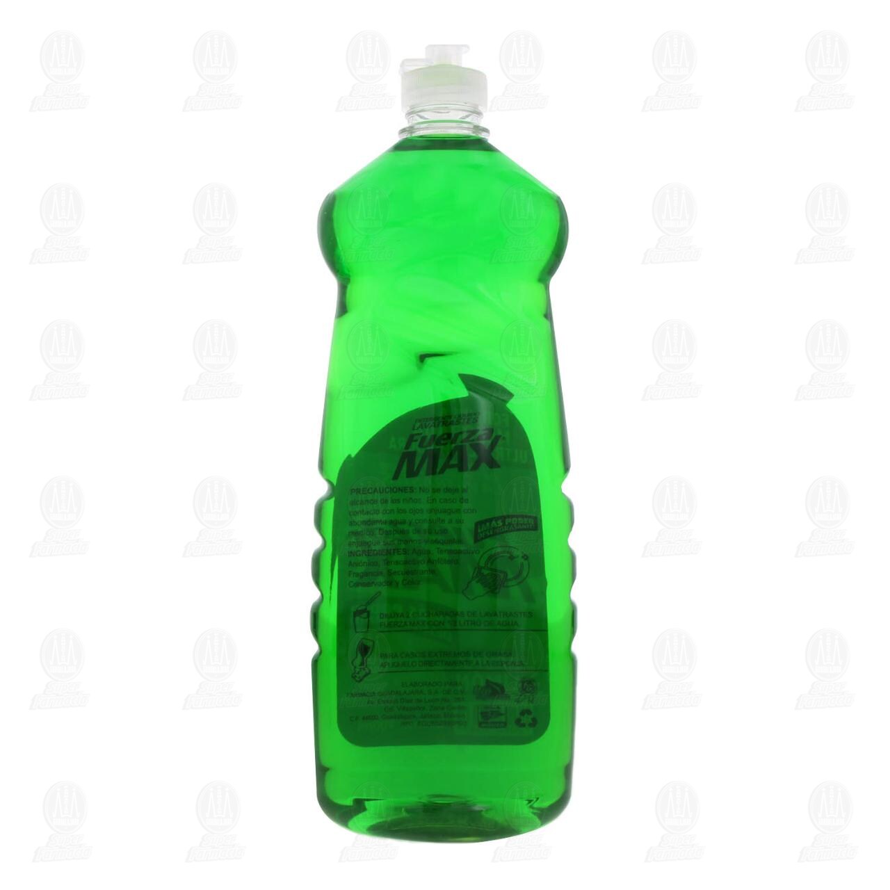 Lavatrastes L&iacute;quido Fuerza Max Aroma a Lim&oacute;n, 900 ml. image number 2