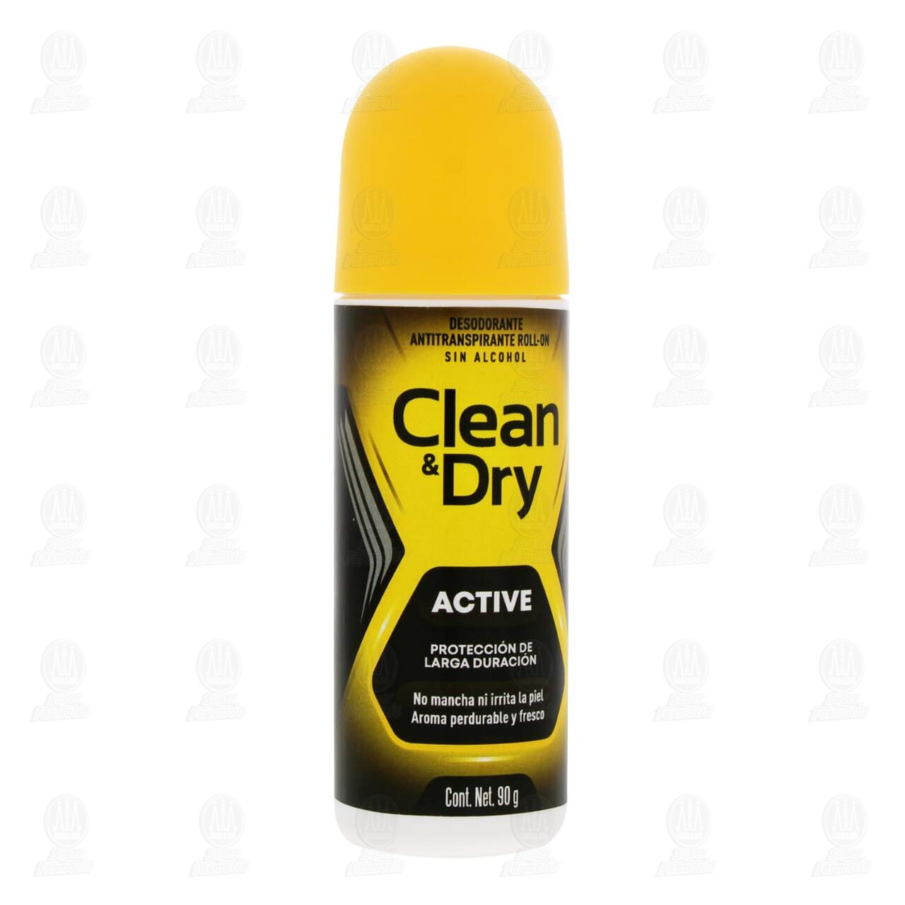 Desodorante Antitranspirante Sin Alcohol Clean & Dry Active en Roll-On, 90 gr. image number 0