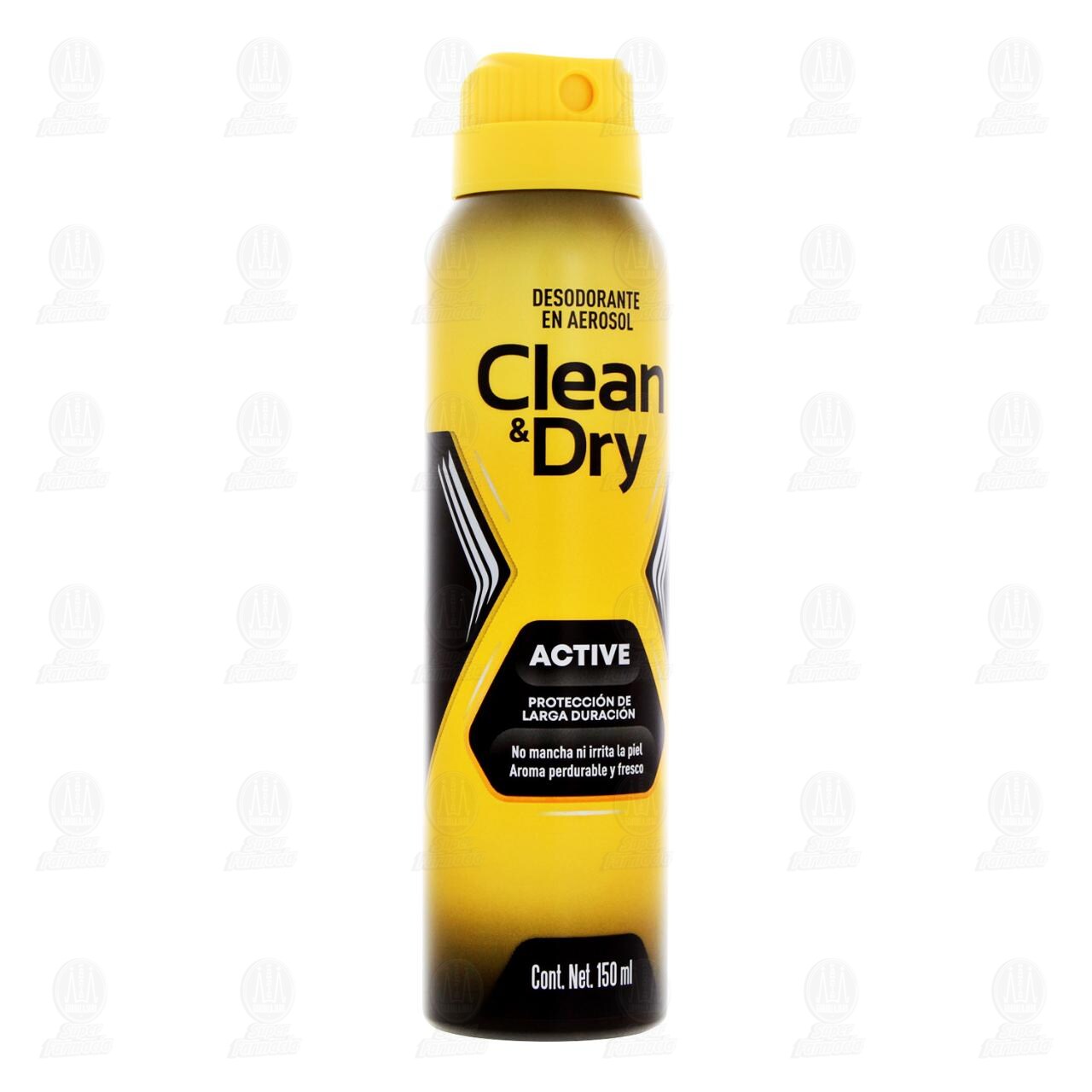 Desodorante Clean & Dry Active en Aerosol, 150 ml. image number 0