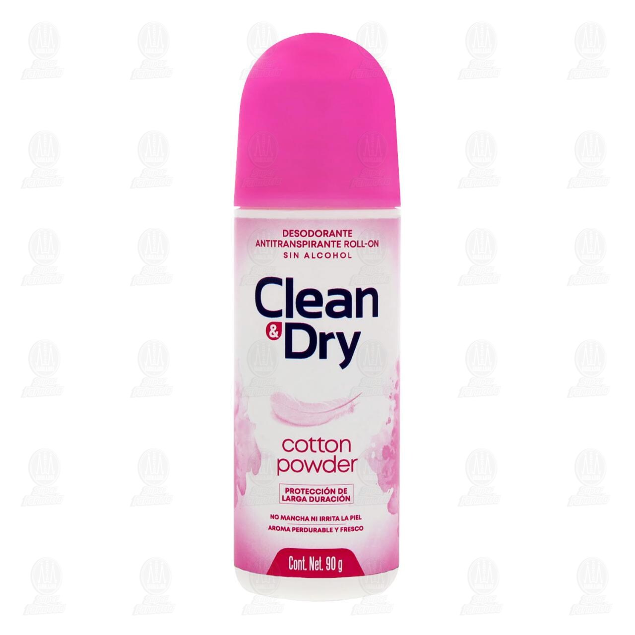Desodorante Antitranspirante Sin Alcohol Clean & Dry Cotton Powder en Roll-On, 90 gr. image number 1