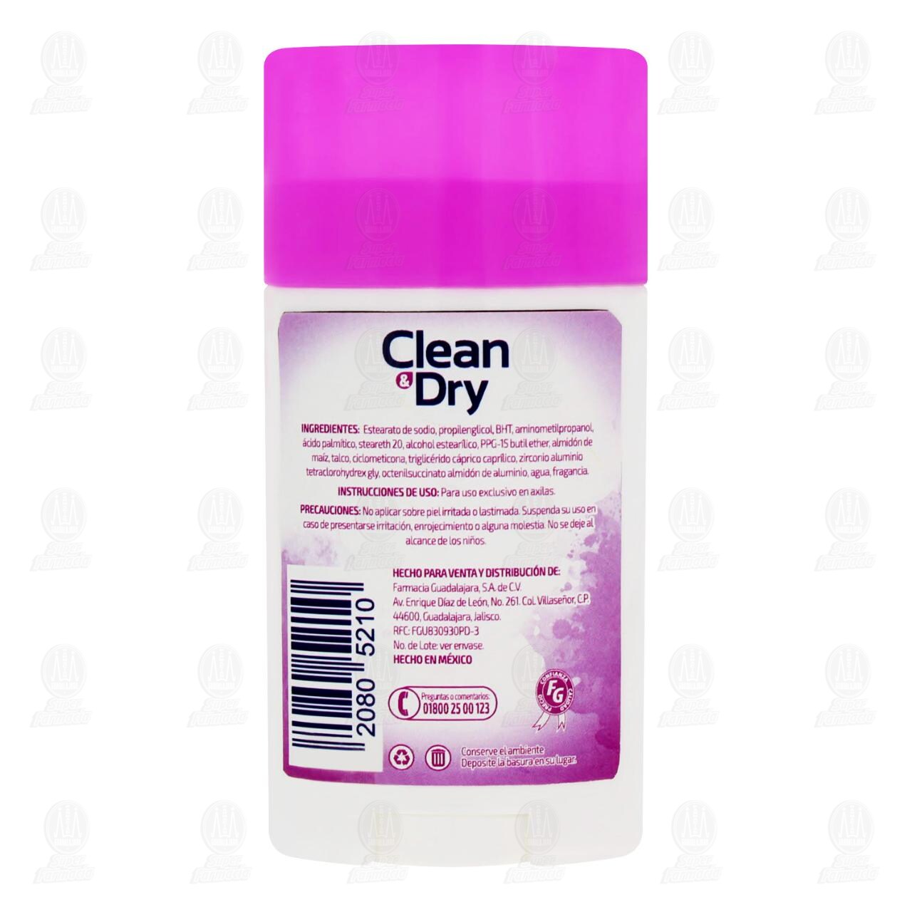 Desodorante en Barra Sin Alcohol Clean & Dry Fresh Flower, 65 gr. image number 2