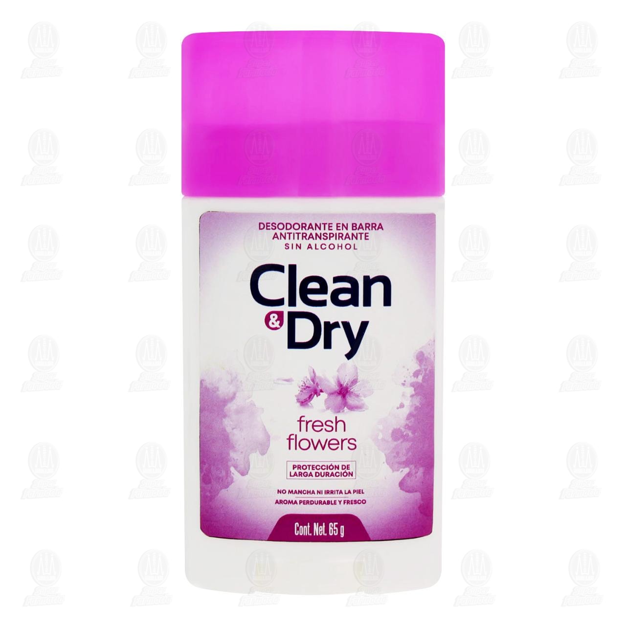 Desodorante en Barra Sin Alcohol Clean & Dry Fresh Flower, 65 gr. image number 1