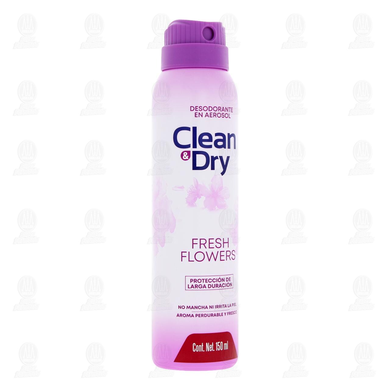 Desodorante Clean & Dry Fresh Flowers en Aerosol, 150 ml.