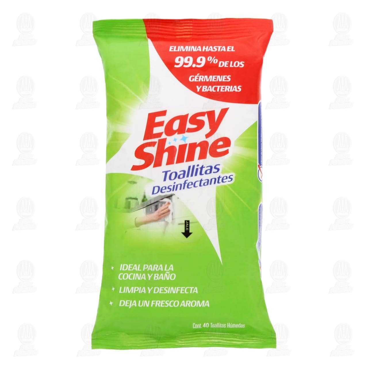 Toallitas Desinfectantes Easy Shine, 40 pzas.