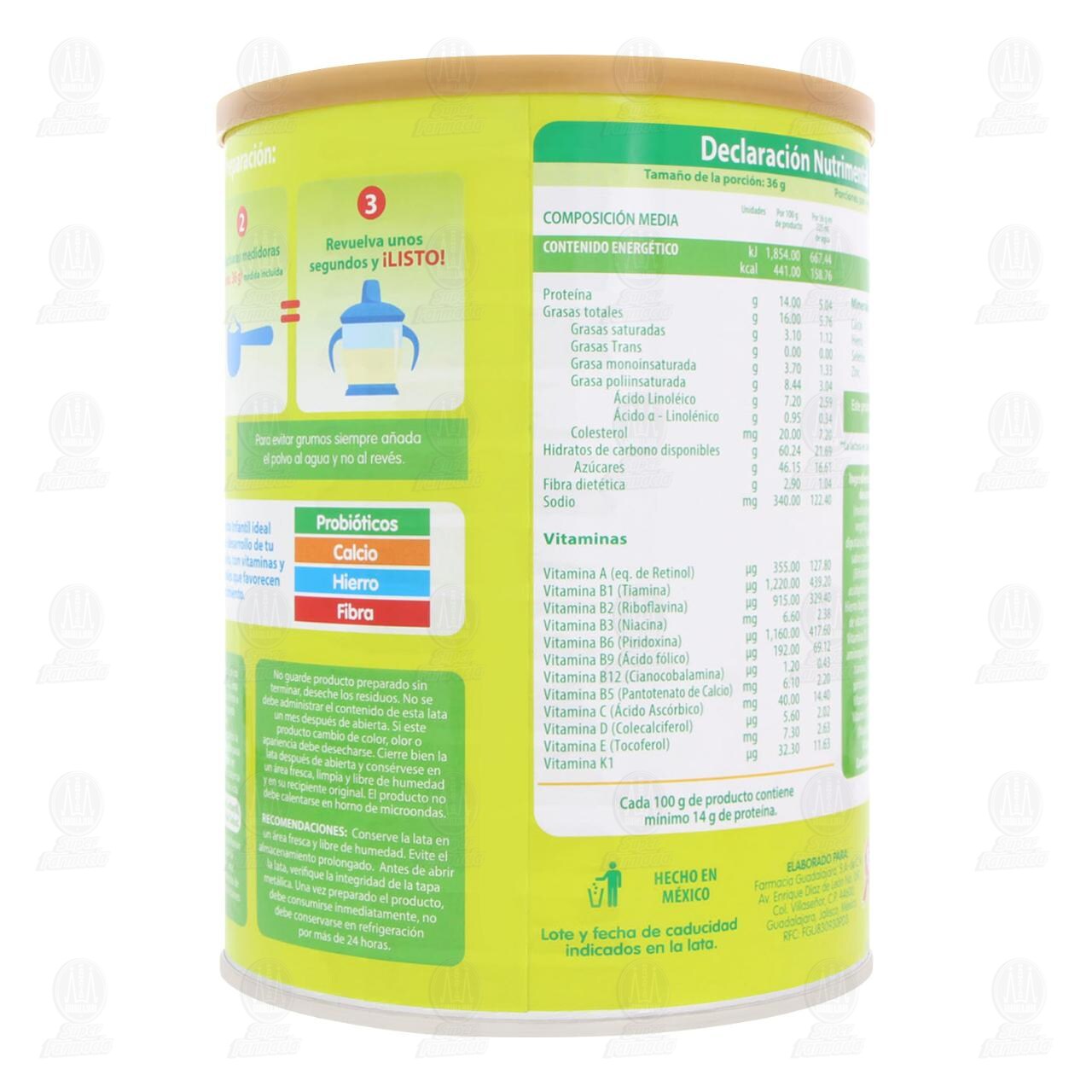 F&oacute;rmula Infantil Natu Kids en Polvo (Edad 1-3 A&ntilde;os), 800 gr. image number 2