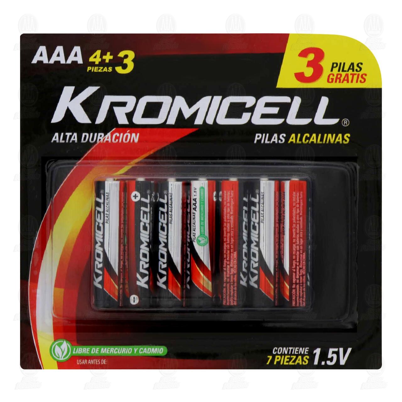 Pilas Kromicell Alcalinas AAA, 7 pzas. image number 0