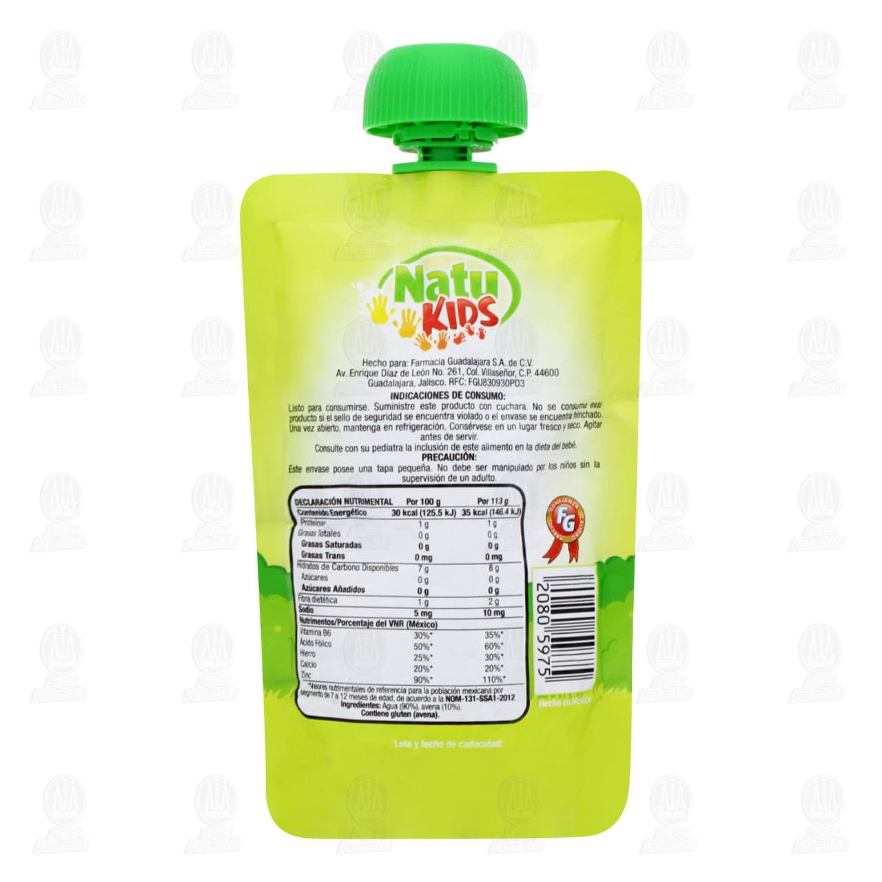 Papilla Natu Kids de Avena (A Partir de los 6 Meses), 113 gr. image number 1
