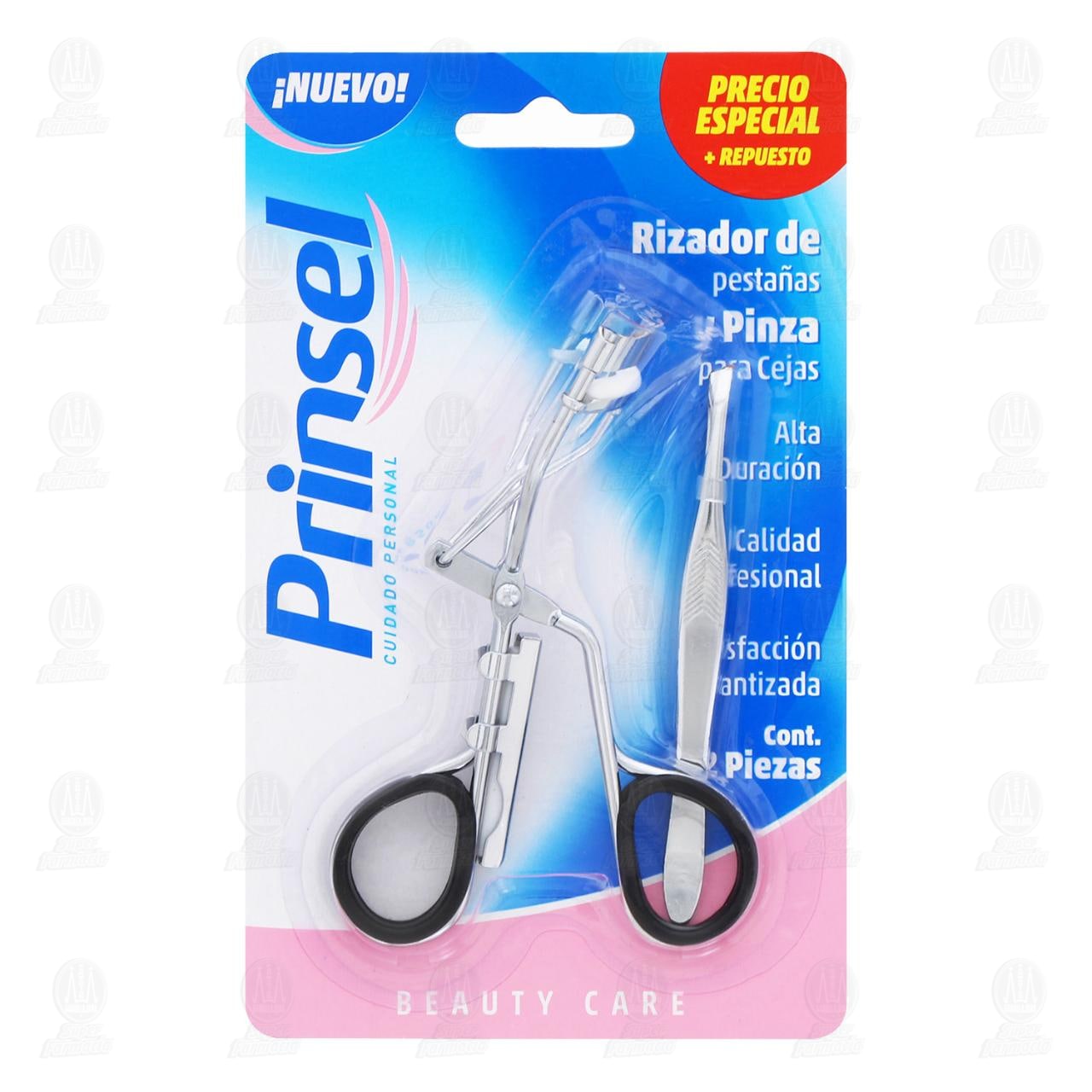 Rizador de Pestañas Prinsel + Pinza para Cejas, 2 pzas.