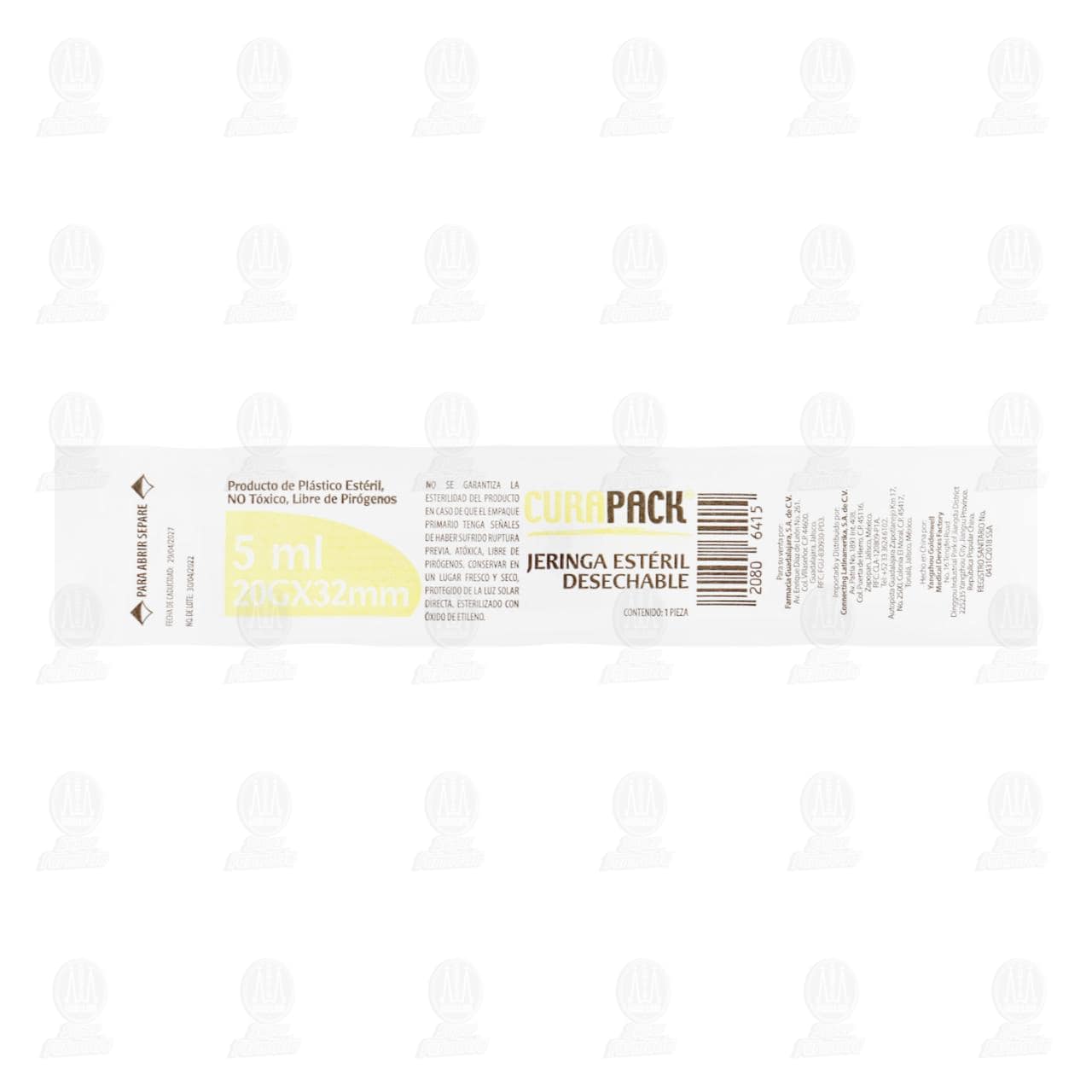 Jeringa Curapack 5 ml (20G x 32mm), 1 pz. image number 1