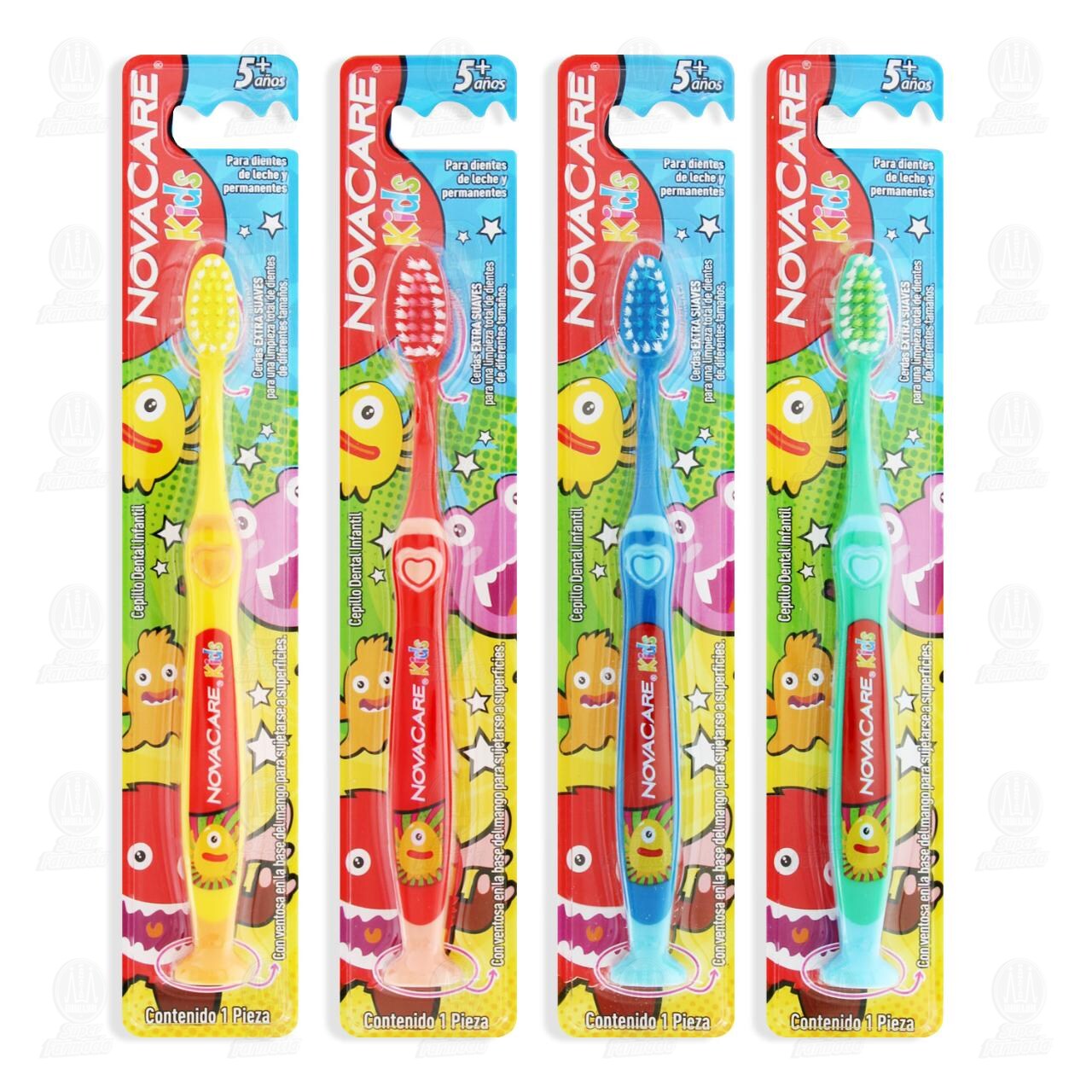 Cepillo Dental Novacare Kids para Ni&ntilde;os de m&aacute;s de 5 a&ntilde;os Varios Colores, 1 pz. image number 2
