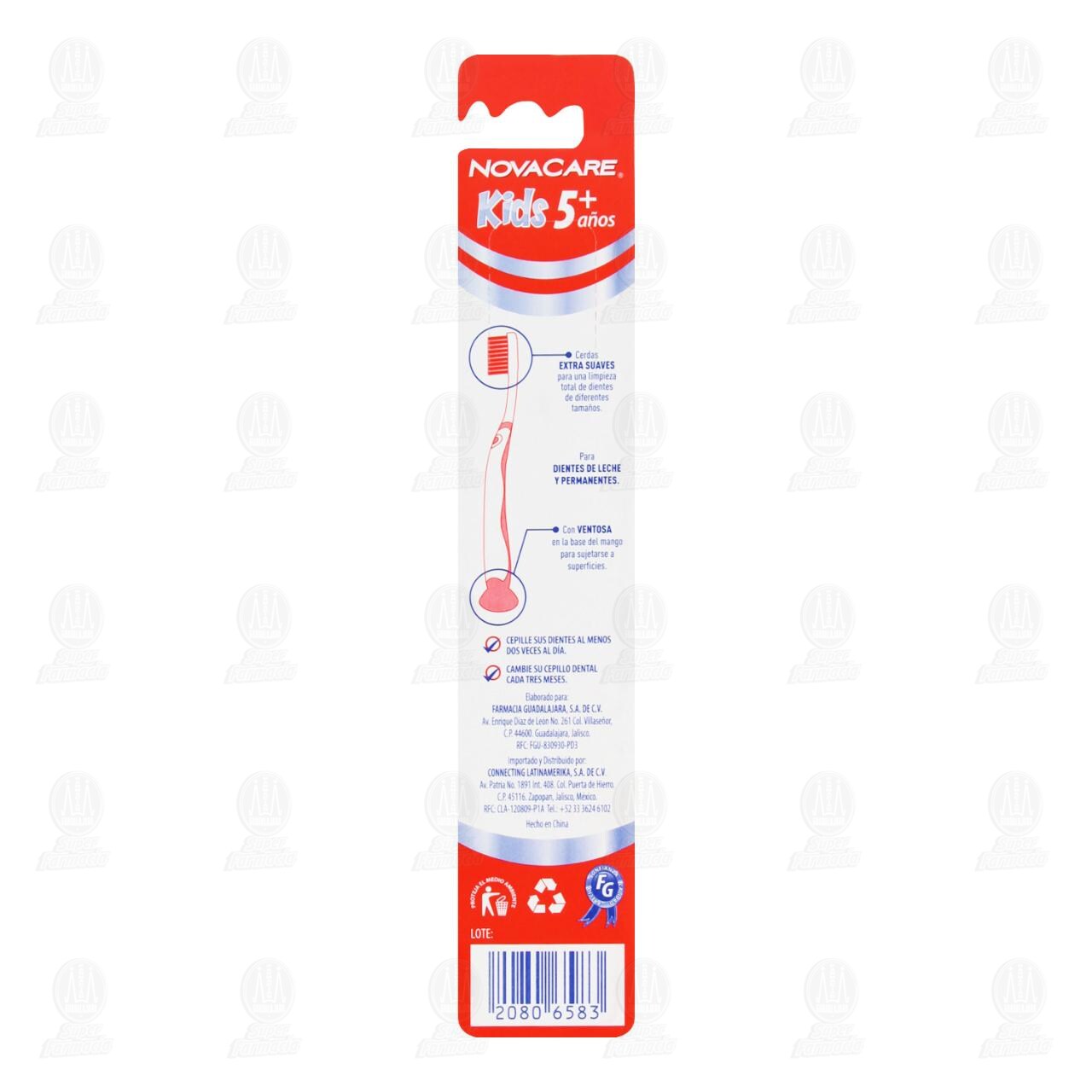 Cepillo Dental Novacare Kids para Ni&ntilde;os de m&aacute;s de 5 a&ntilde;os Varios Colores, 1 pz. image number 1