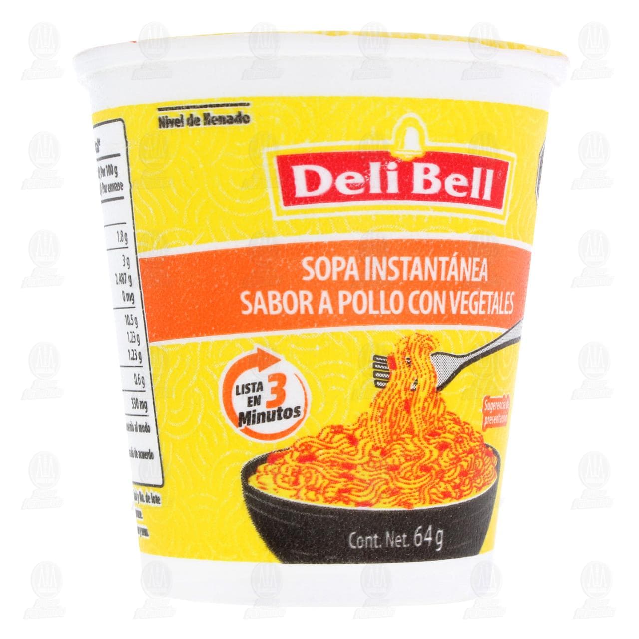 Imagen para Sopa Instantánea Deli Bell Sabor a Pollo con Vegetales, 64 gr.