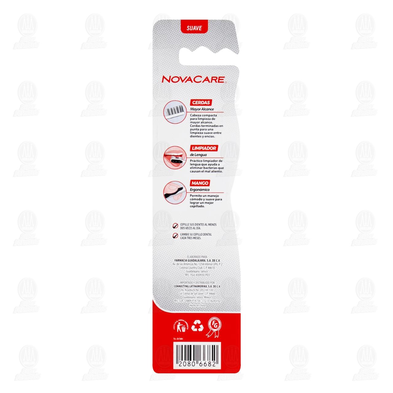 Pack Cepillo Dental NovaCare Lady Suave Varios Colores, 2 pzas. image number 1
