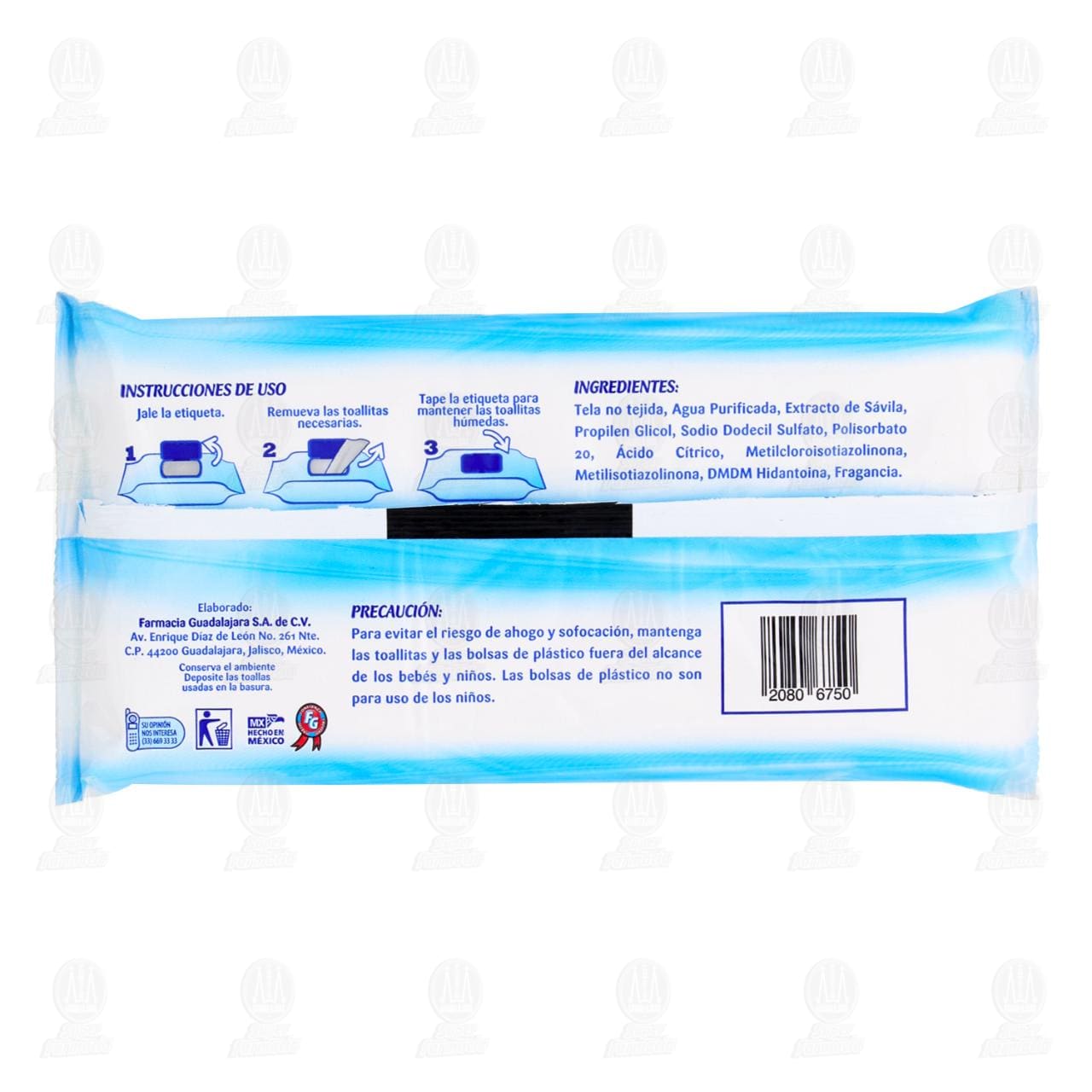 Toallitas Antibacteriales Confihábile Adulto Extra Grandes, 25 pzas. image number 1
