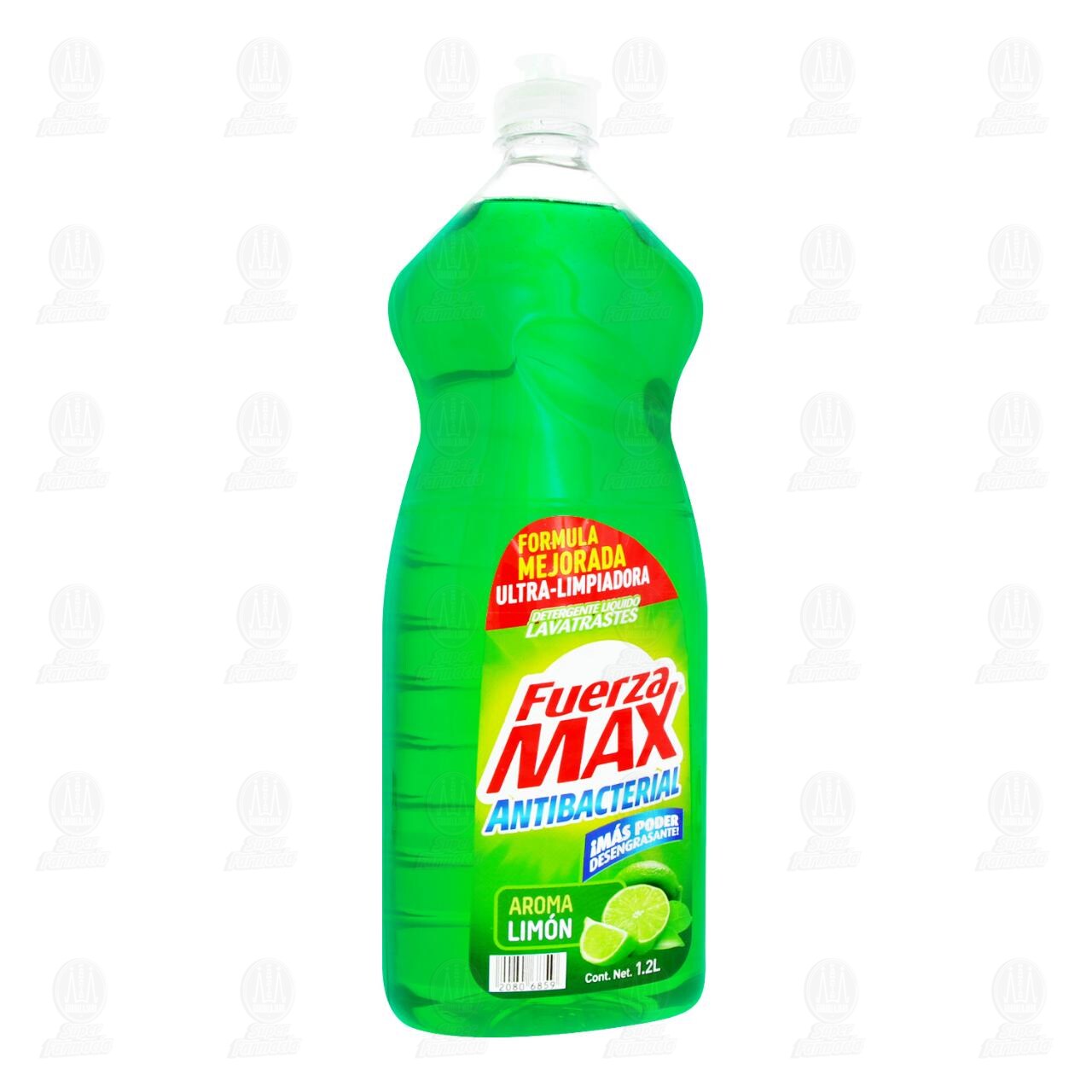 Lavatrastes L&iacute;quido Fuerza Max Antibacterial Aroma Lim&oacute;n, 1.2 l. image number 0