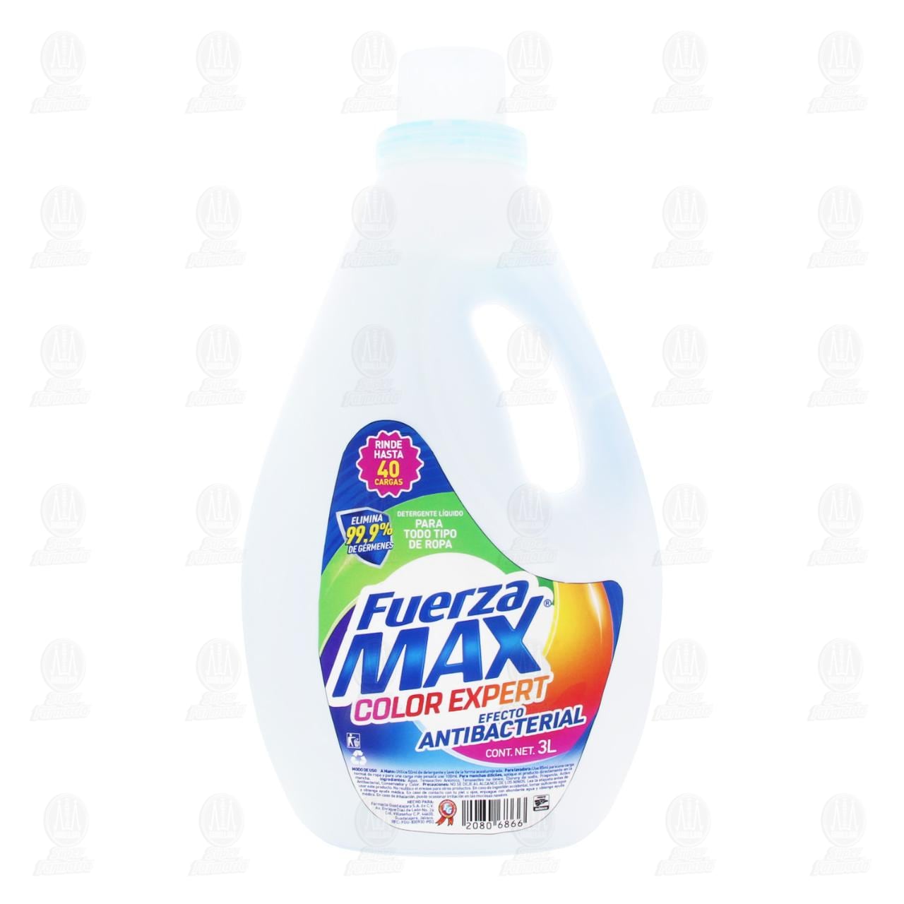 Detergente L&iacute;quido Fuerza Max Color Expert, 3 l. image number 1