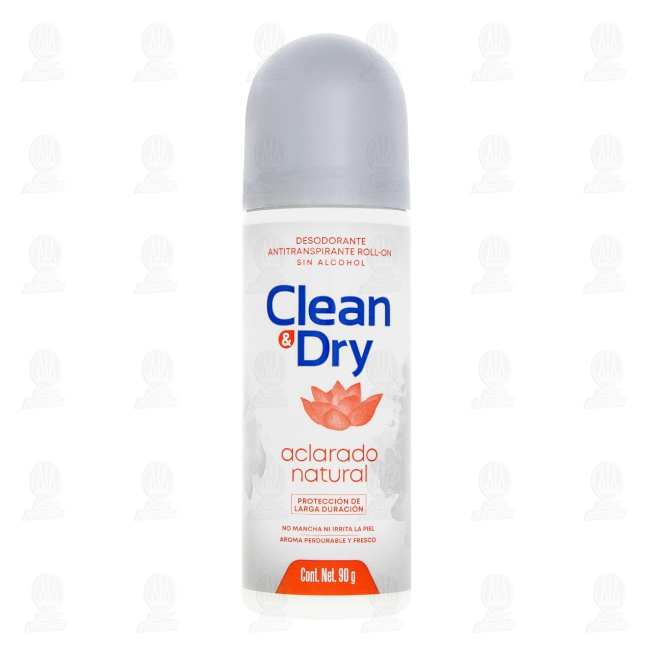 Desodorante Antitranspirante Sin Alcohol Clean & Dry Aclarado Natural en Roll-On, 90 gr. image number 1