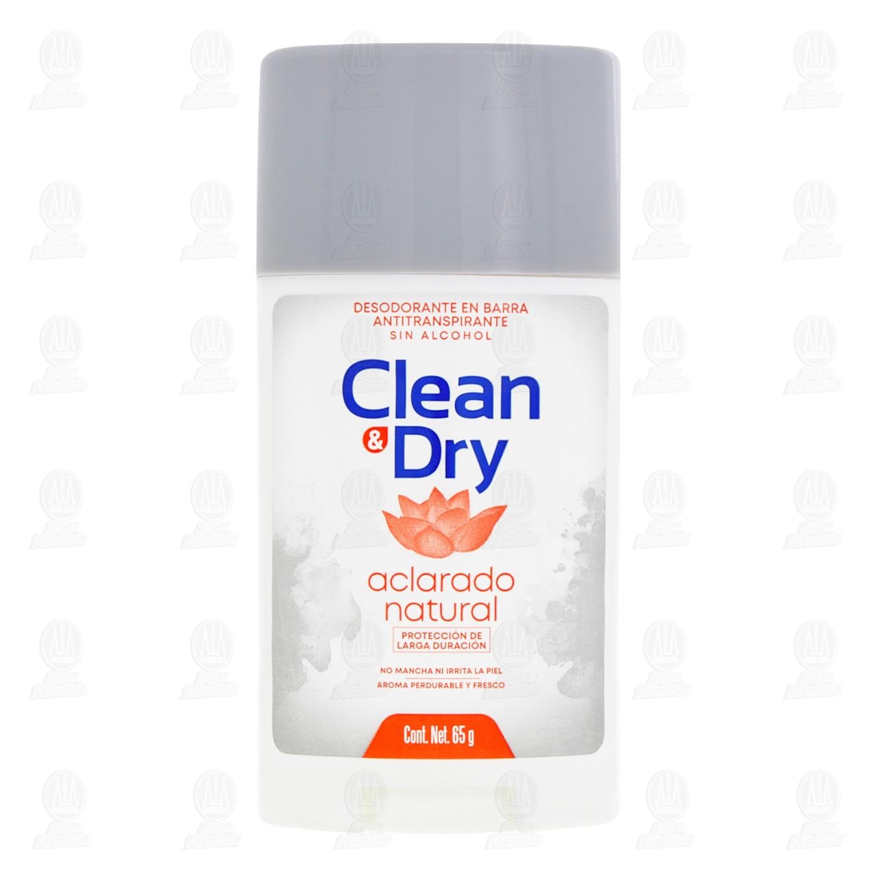 Desodorante Antitranspirante Sin Alcohol Clean & Dry Aclarado Natural en Barra, 65 gr. image number 1