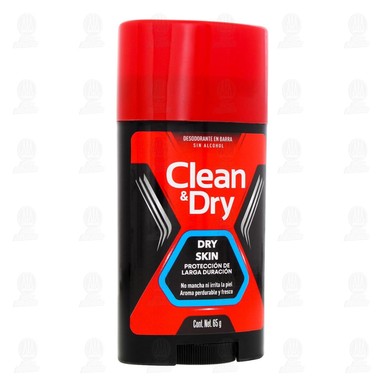 Desodorante Antitranspirante Sin Alcohol Clean & Dry Skin en Barra, 65 gr.