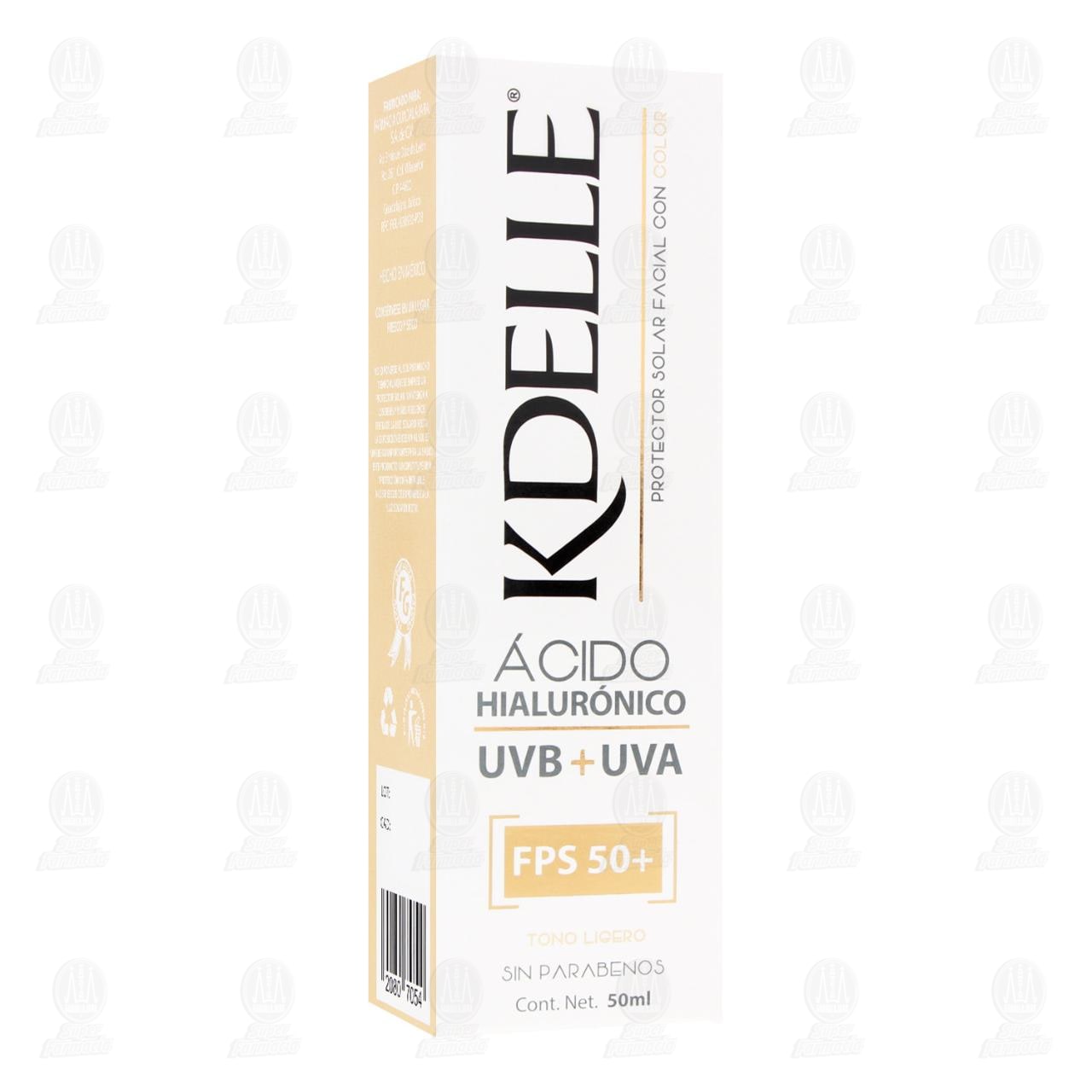 Imagen para Protector Solar Facial Kdelle con Color FPS 50+, 50 ml.