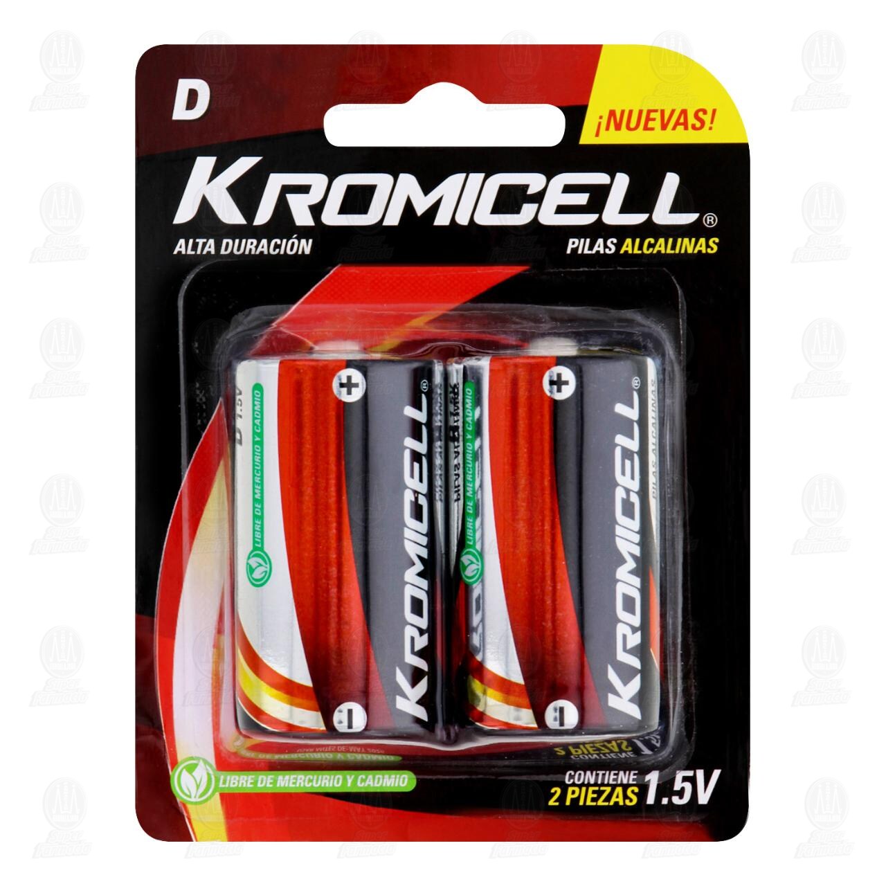 Pilas Kromicell Alcalinas D, 2 pzas.