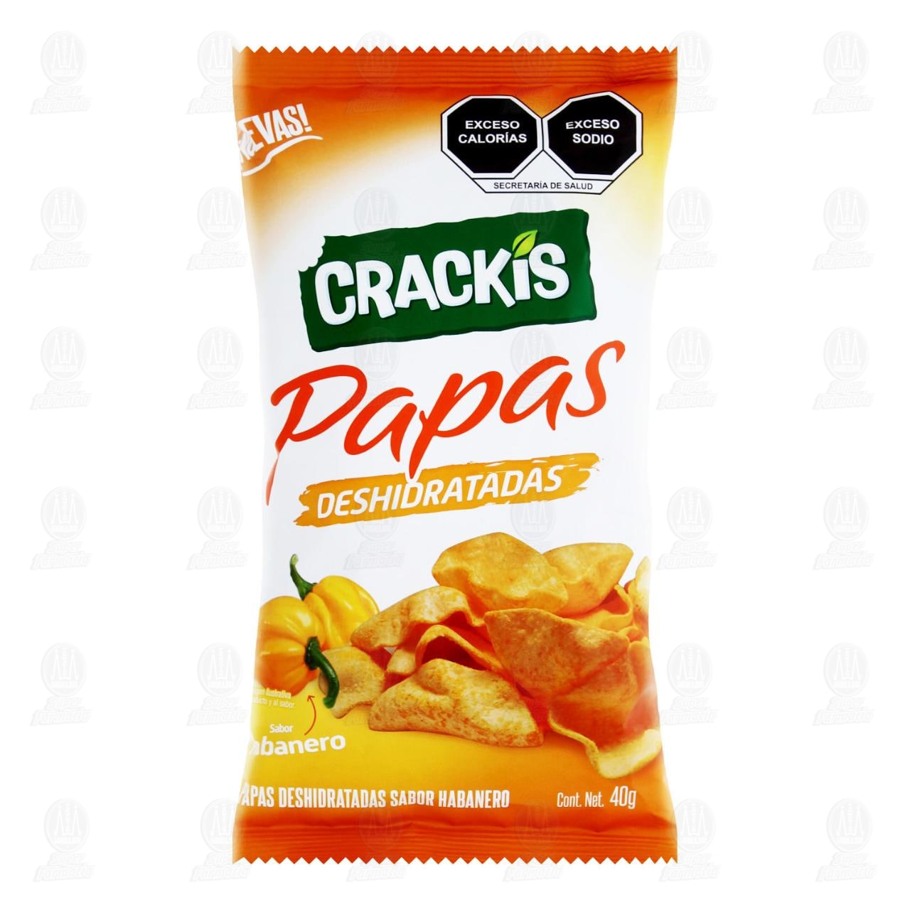 Imagen para Botana Crackis Papas Sabor habanero, 40 gr.