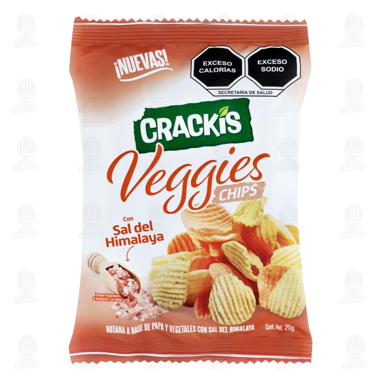 Imagen para Botana Crackis Veggies Chips con Sal del Himalaya, 25 gr.