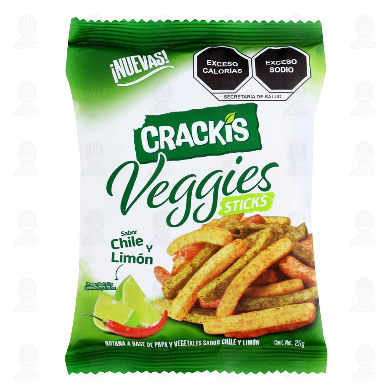 Imagen para Botana Crackis Veggies Sticks Sabor Chile y Limón, 25 gr.