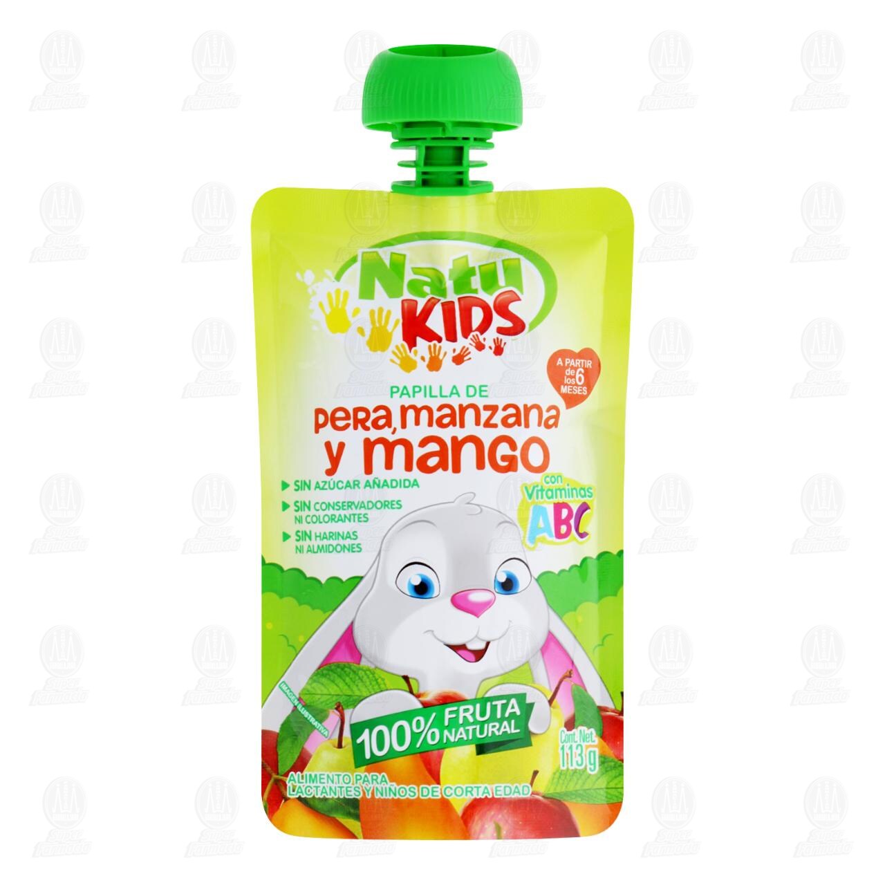 Papilla Natu Kids de Pera, Manzana y Mango A Partir de los 6 Meses, 113 gr. image number 0